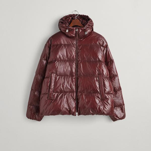 GANT Erkek Bordo Oversize Fit Kapüşonlu Kuş Tüyü Mont