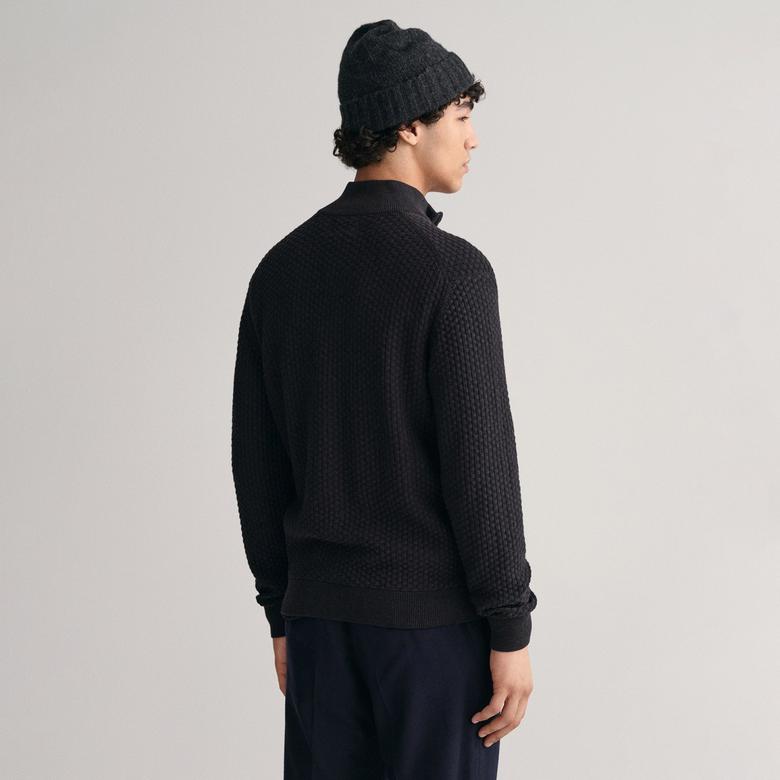 GANT Erkek Gri Regular Fit Fermuarlı Hırka