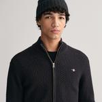 GANT Erkek Gri Regular Fit Fermuarlı Hırka