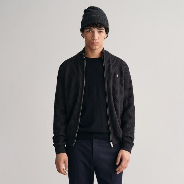 GANT Erkek Gri Regular Fit Fermuarlı Hırka