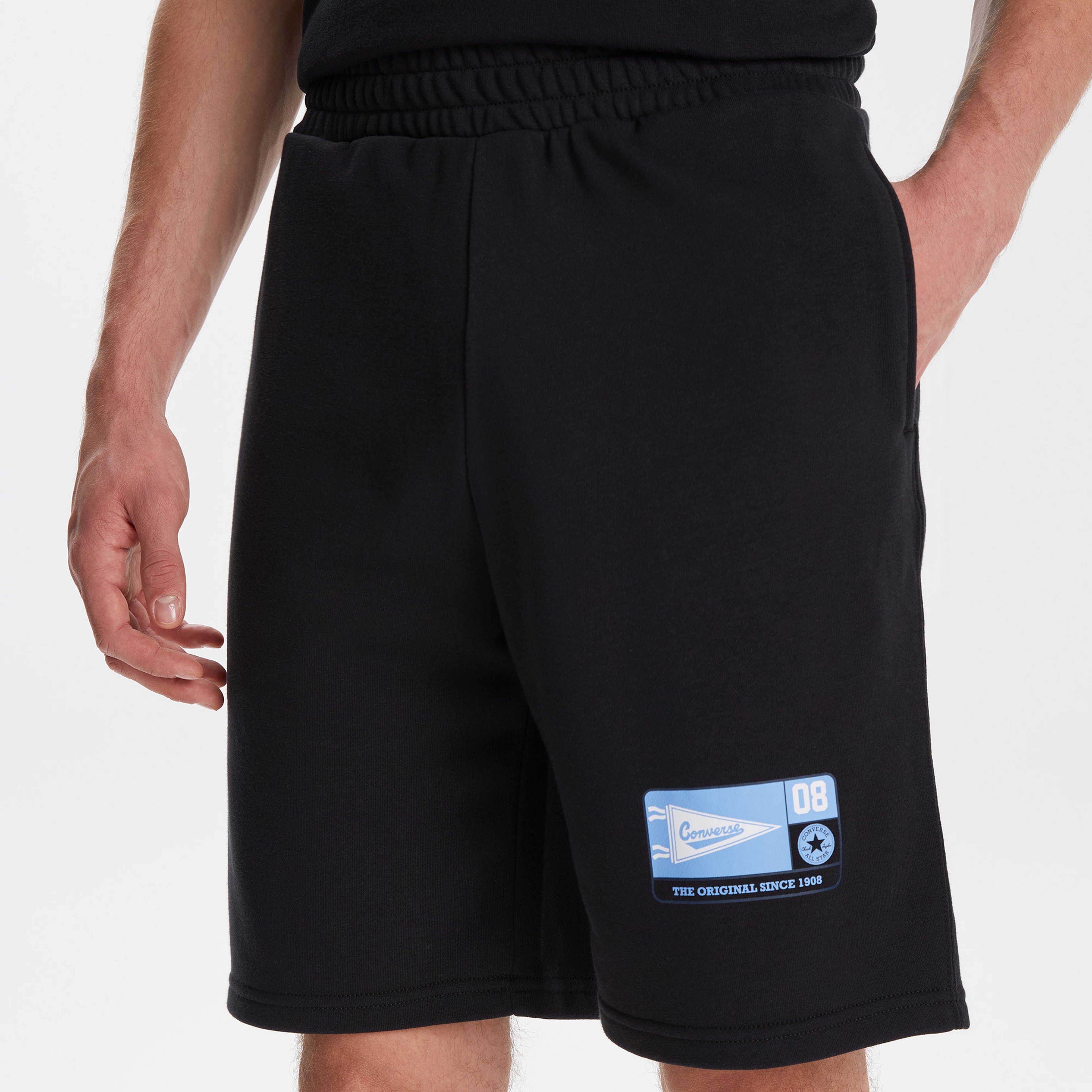 Converse Oversized Graphic Erkek Siyah Şort
