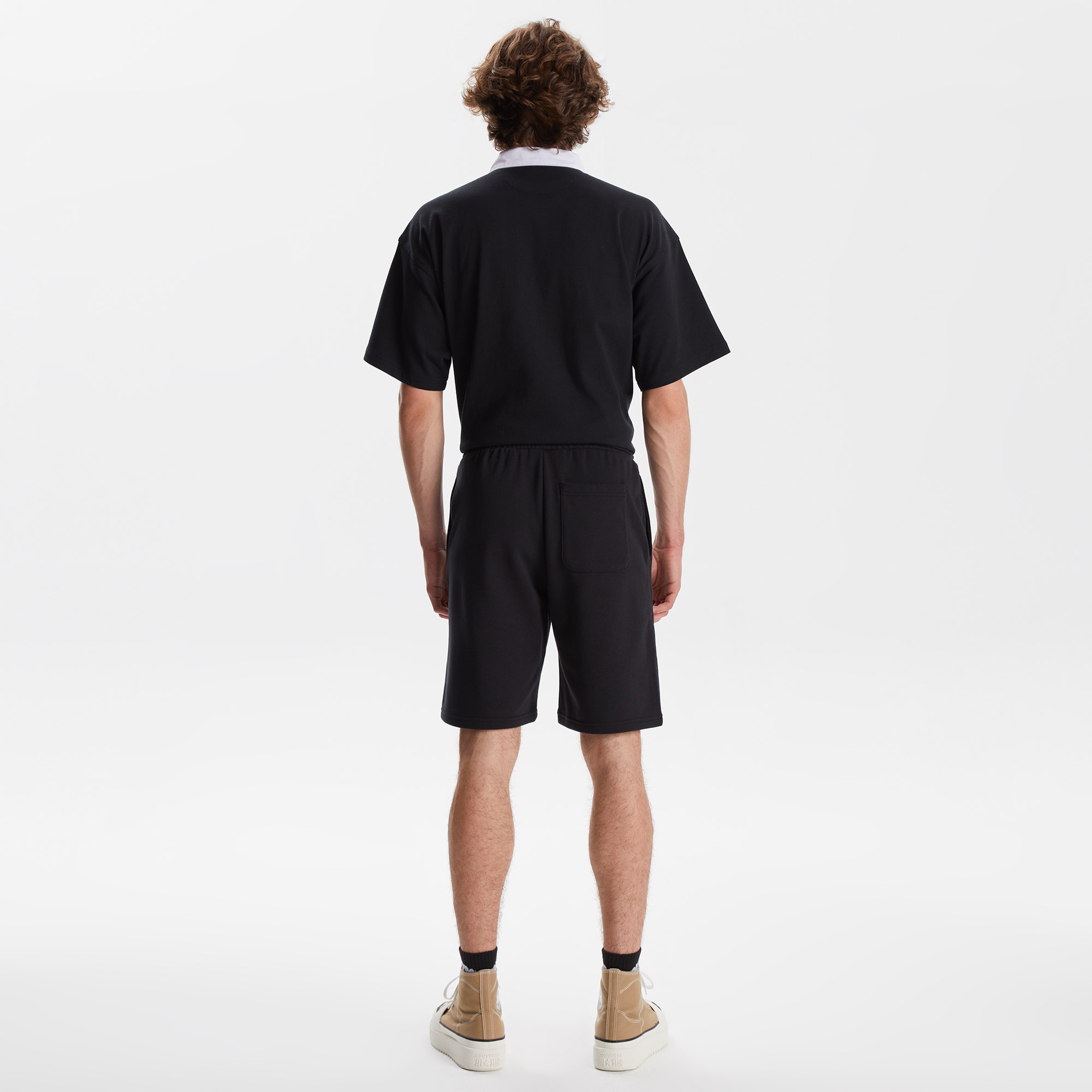 Converse Oversized Graphic Erkek Siyah Şort