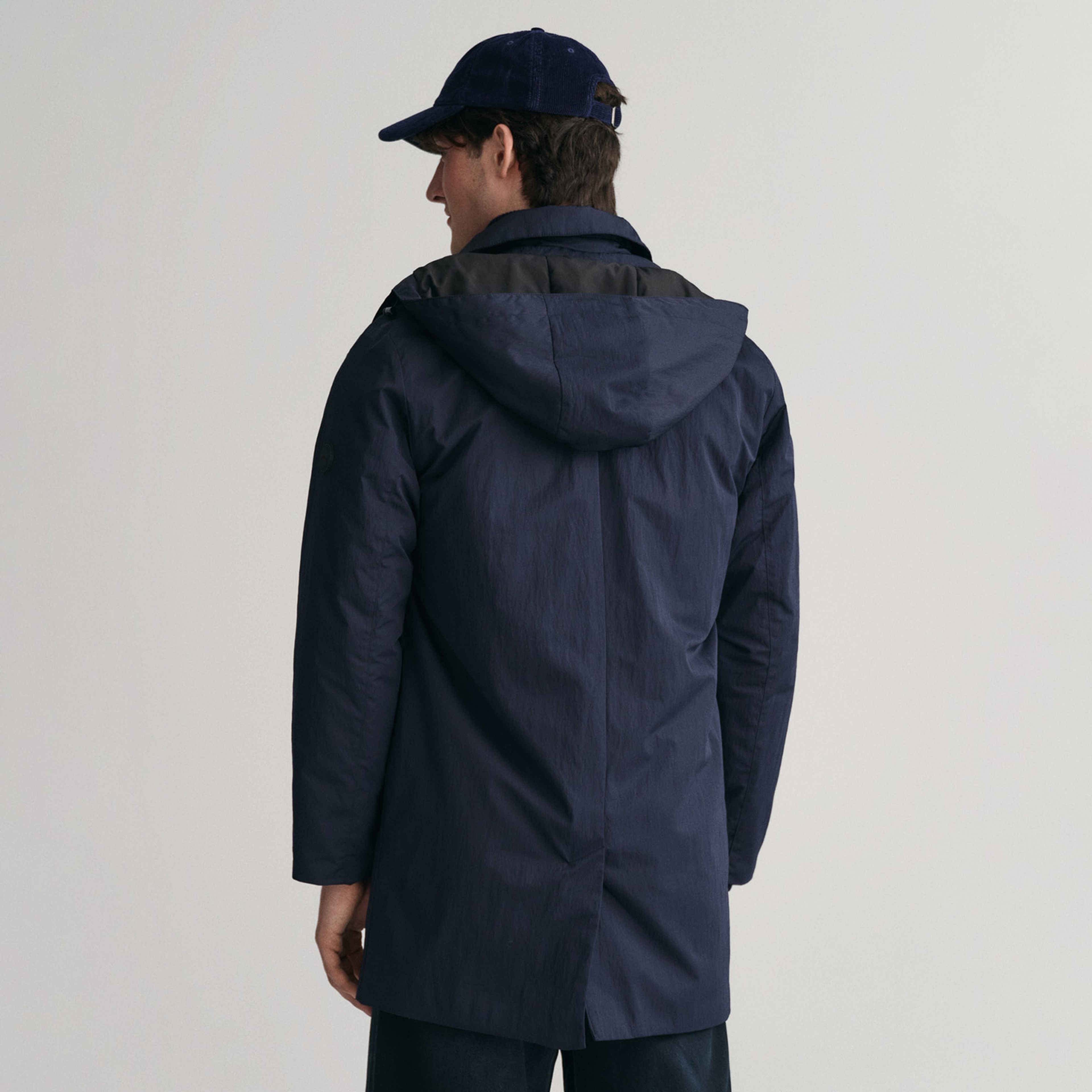 GANT Erkek Lacivert Kapüşonlu Mont