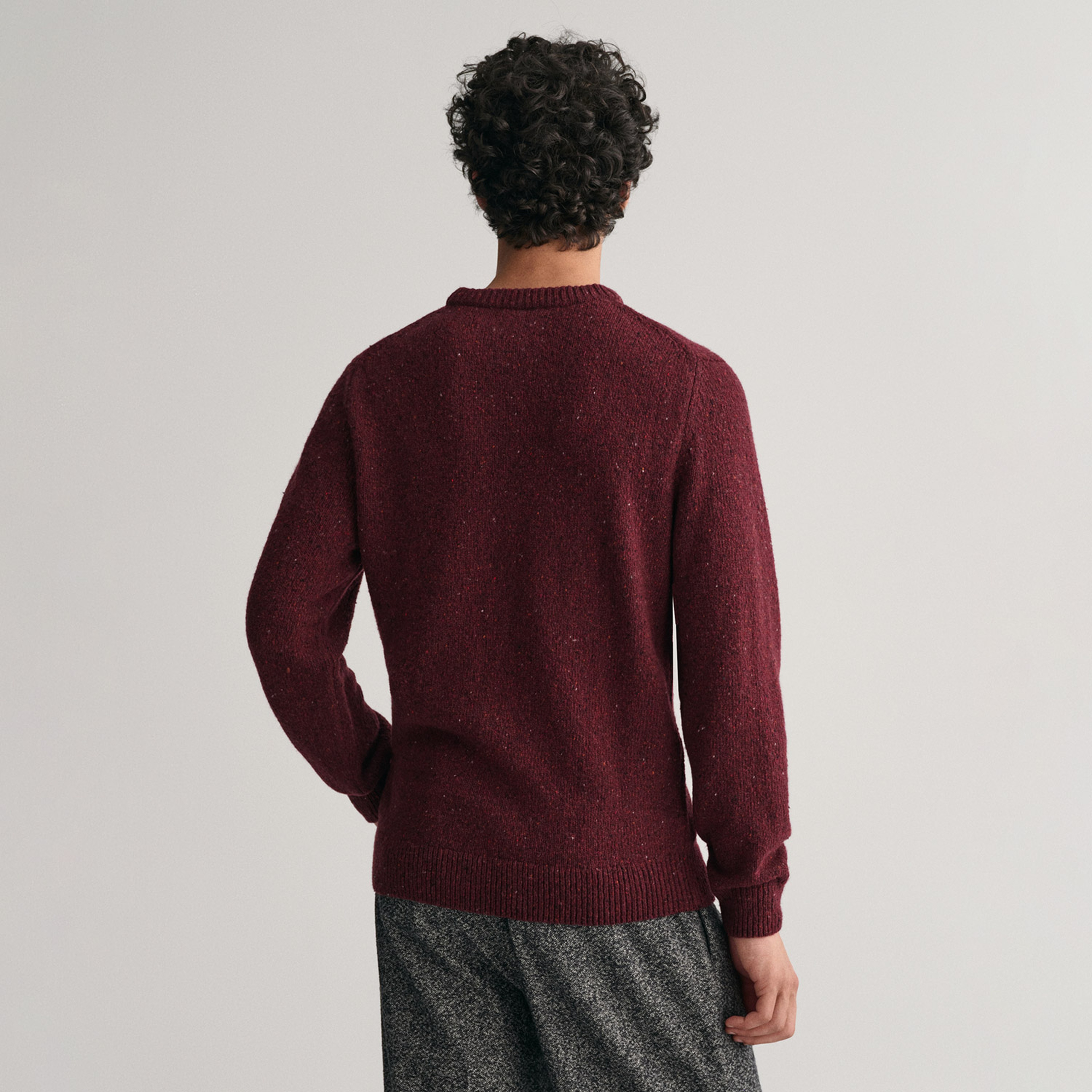 GANT Erkek Kırmızı Regular Fit Bisiklet Yaka Kazak