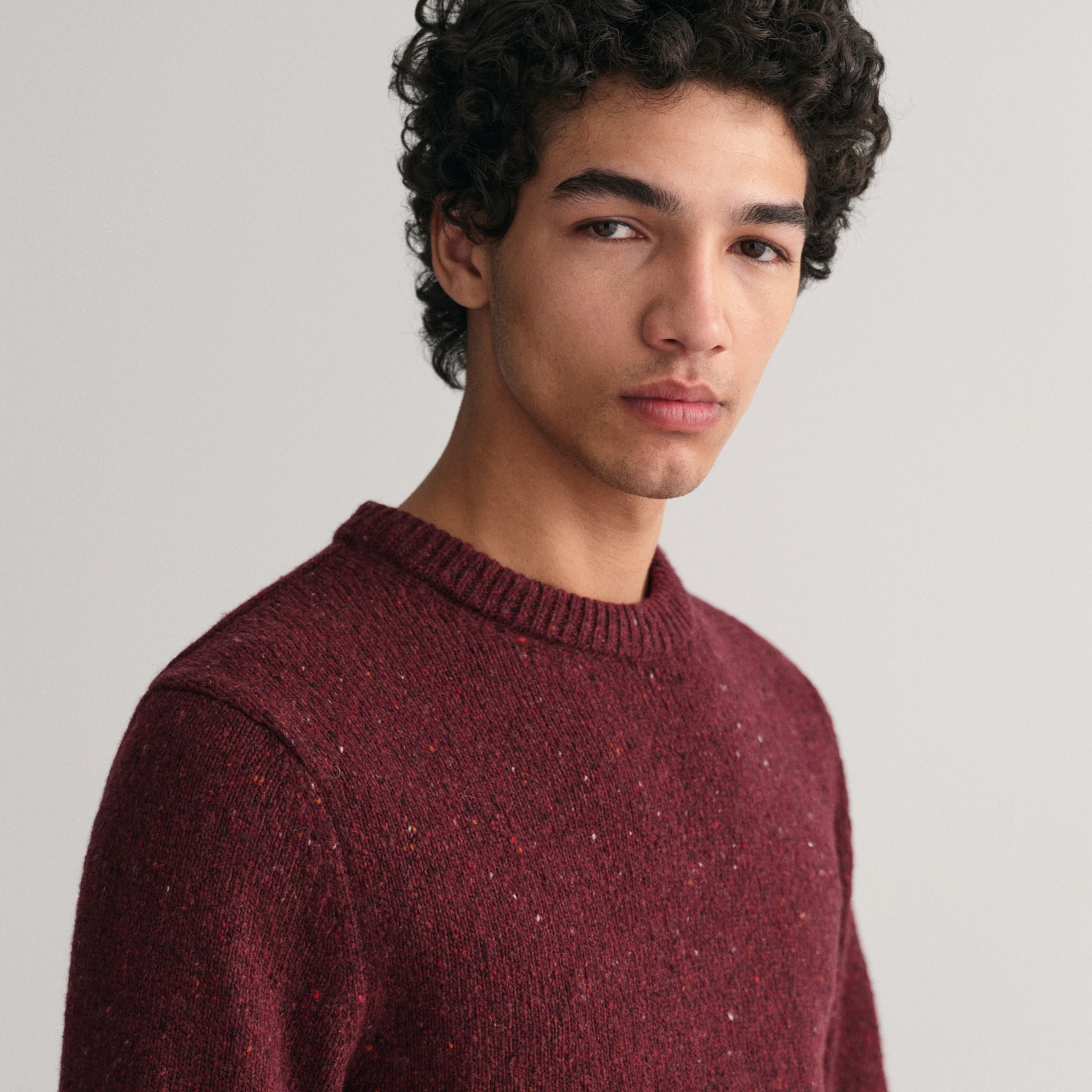 GANT Erkek Kırmızı Regular Fit Bisiklet Yaka Kazak