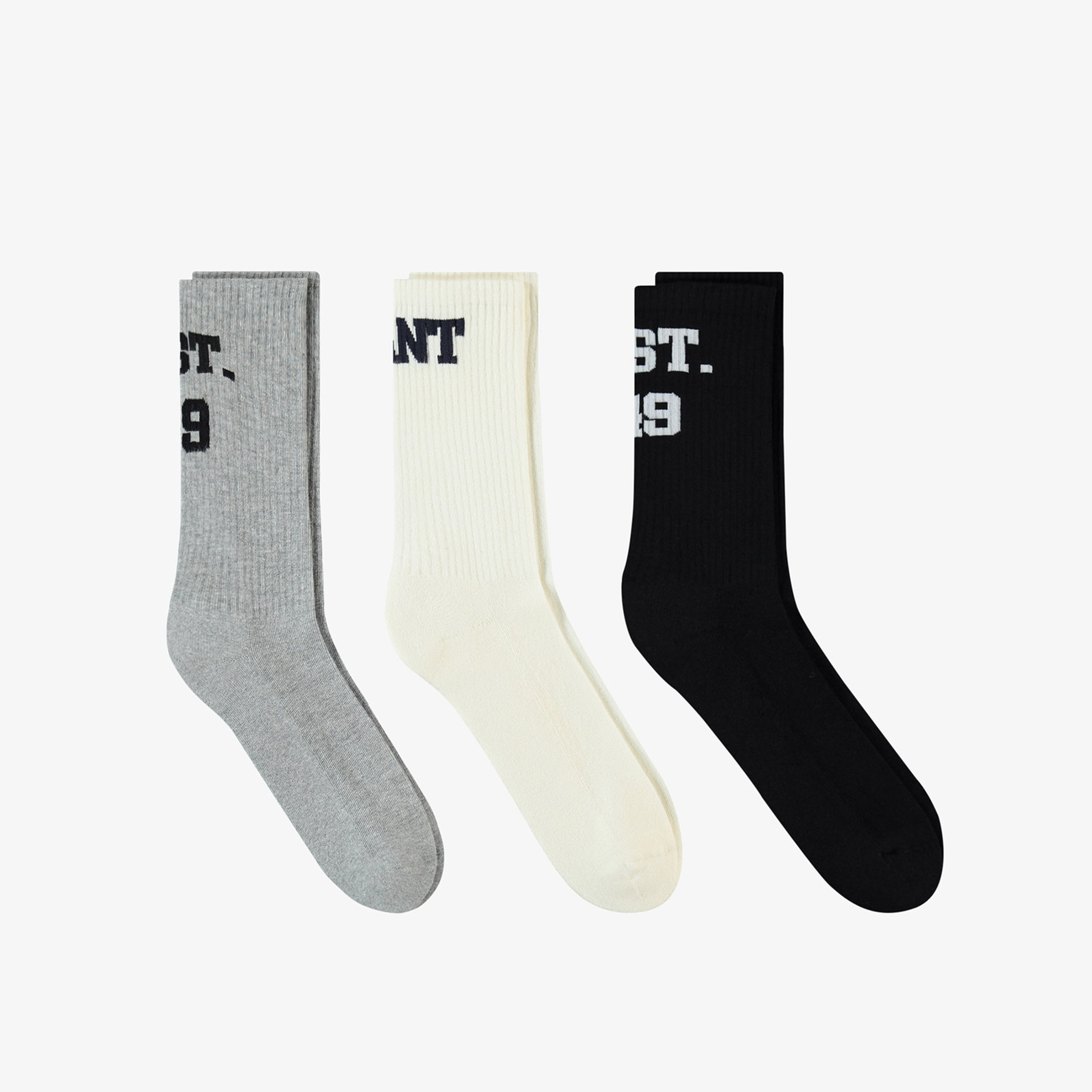 GANT Unisex Siyah 3'lü Çorap