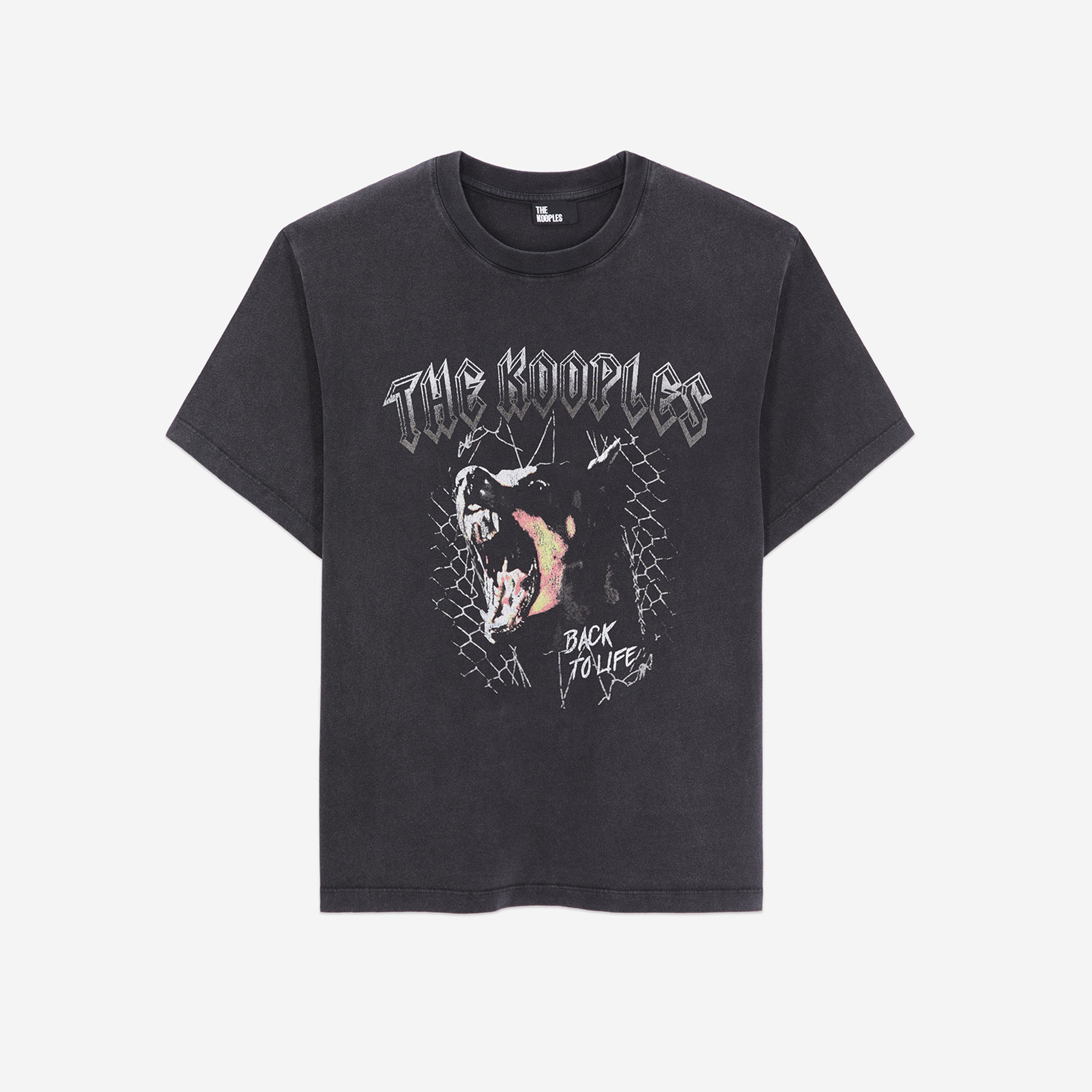 KADIN BİSİKLET YAKA BASKILI SİYAH T-SHIRT