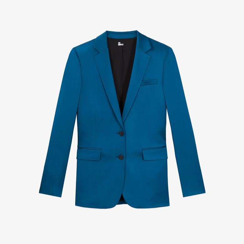 KADIN STRAIGHT FIT MAVİ CEKET