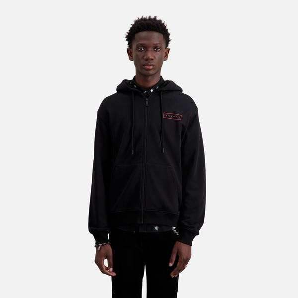 ERKEK KAPÜŞONLU SİYAH SWEATSHIRT