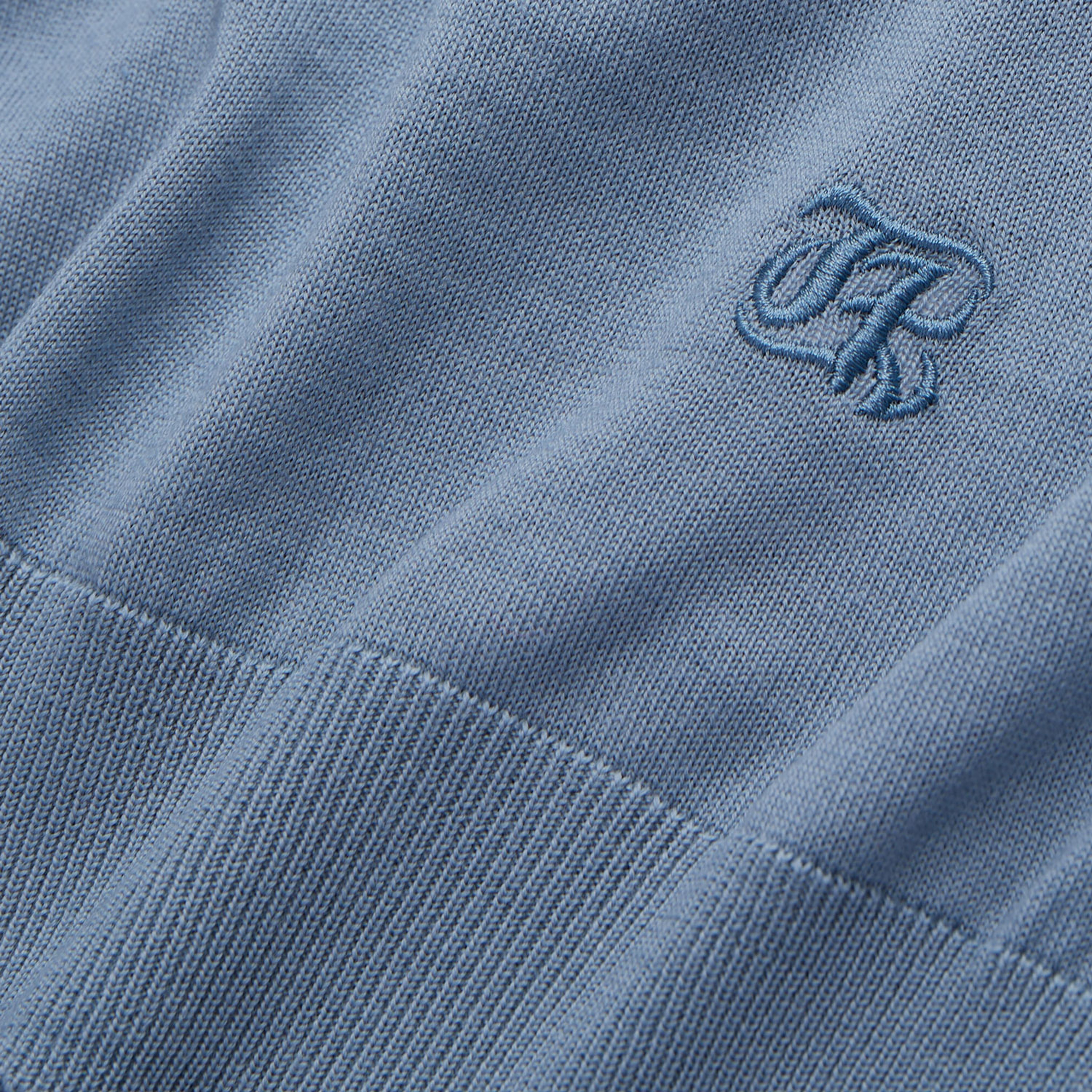 ERKEK STRAIGHT FIT BİSİKLET YAKA MAVİ KAZAK