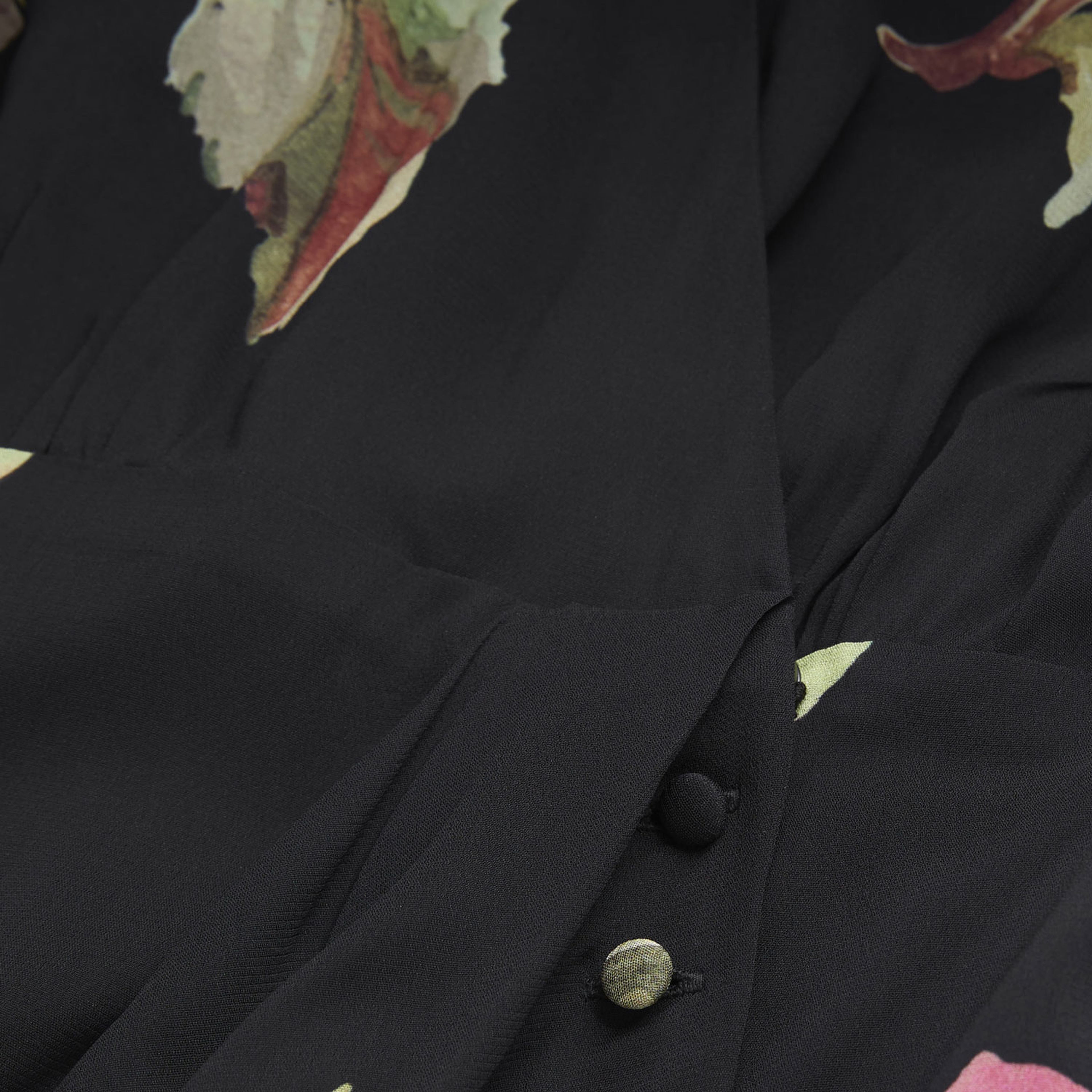 KADIN BİSİKLET YAKA UZUN KOLLU ÇİÇEK DESENLİ PEMBE ELBİSE