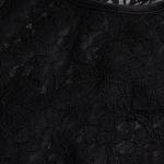 KADIN BİSİKLET YAKA KOLSUZ SİYAH DANTEL BLUZ