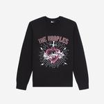 KADIN COMFORT FIT BİSİKLET YAKA BASKILI SİYAH SWEATSHIRT