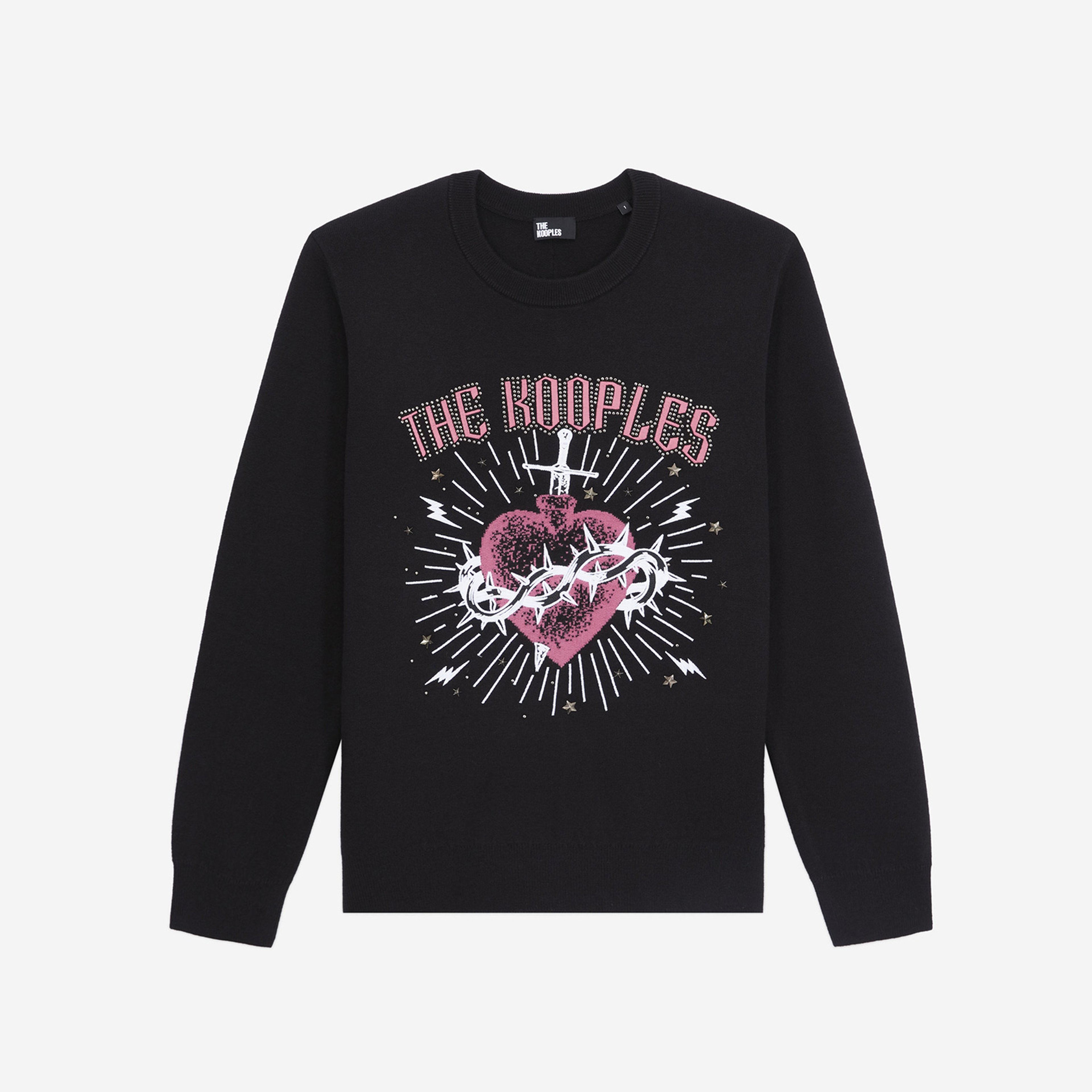 KADIN COMFORT FIT BİSİKLET YAKA BASKILI SİYAH SWEATSHIRT