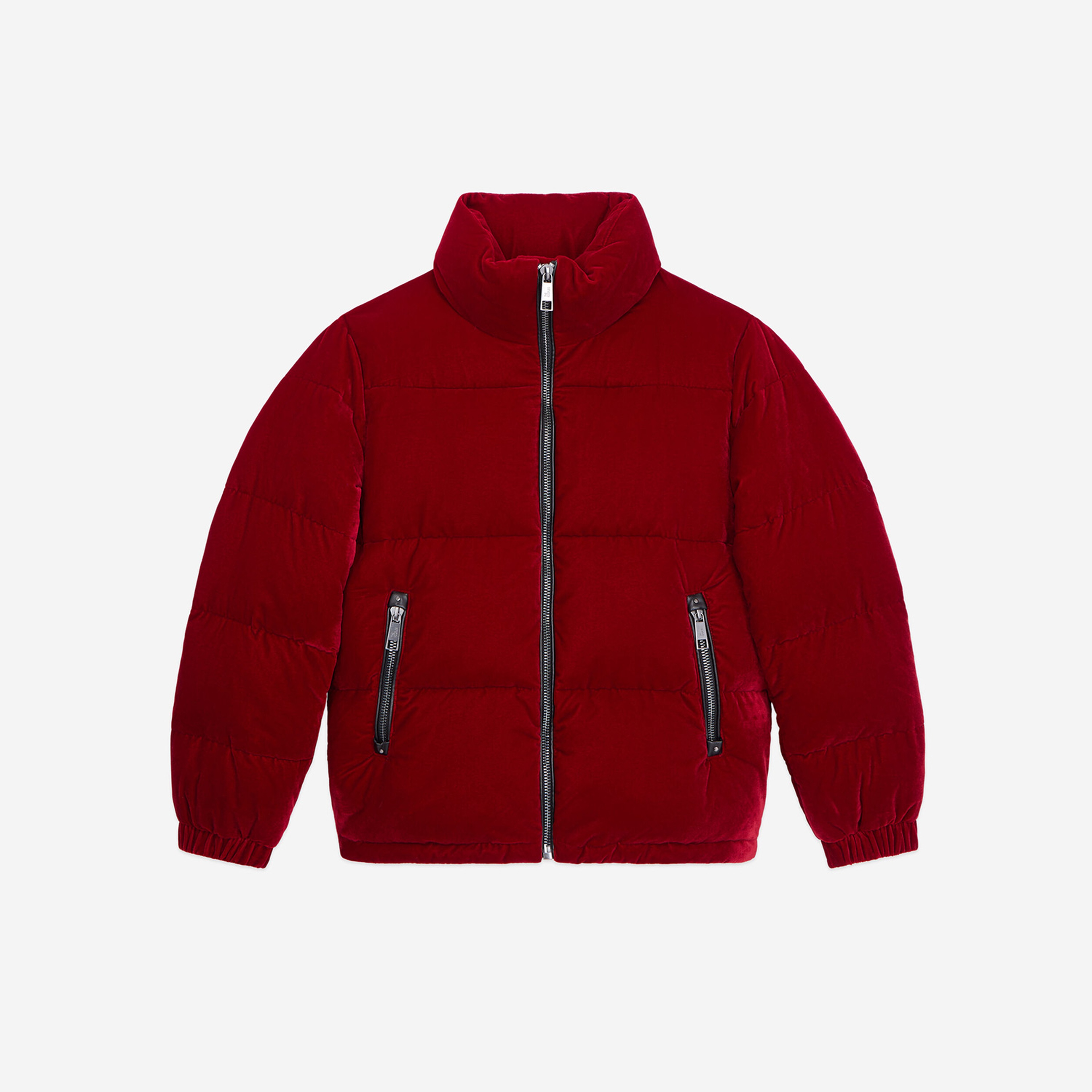 KADIN KADİFE BORDO ŞİŞME MONT