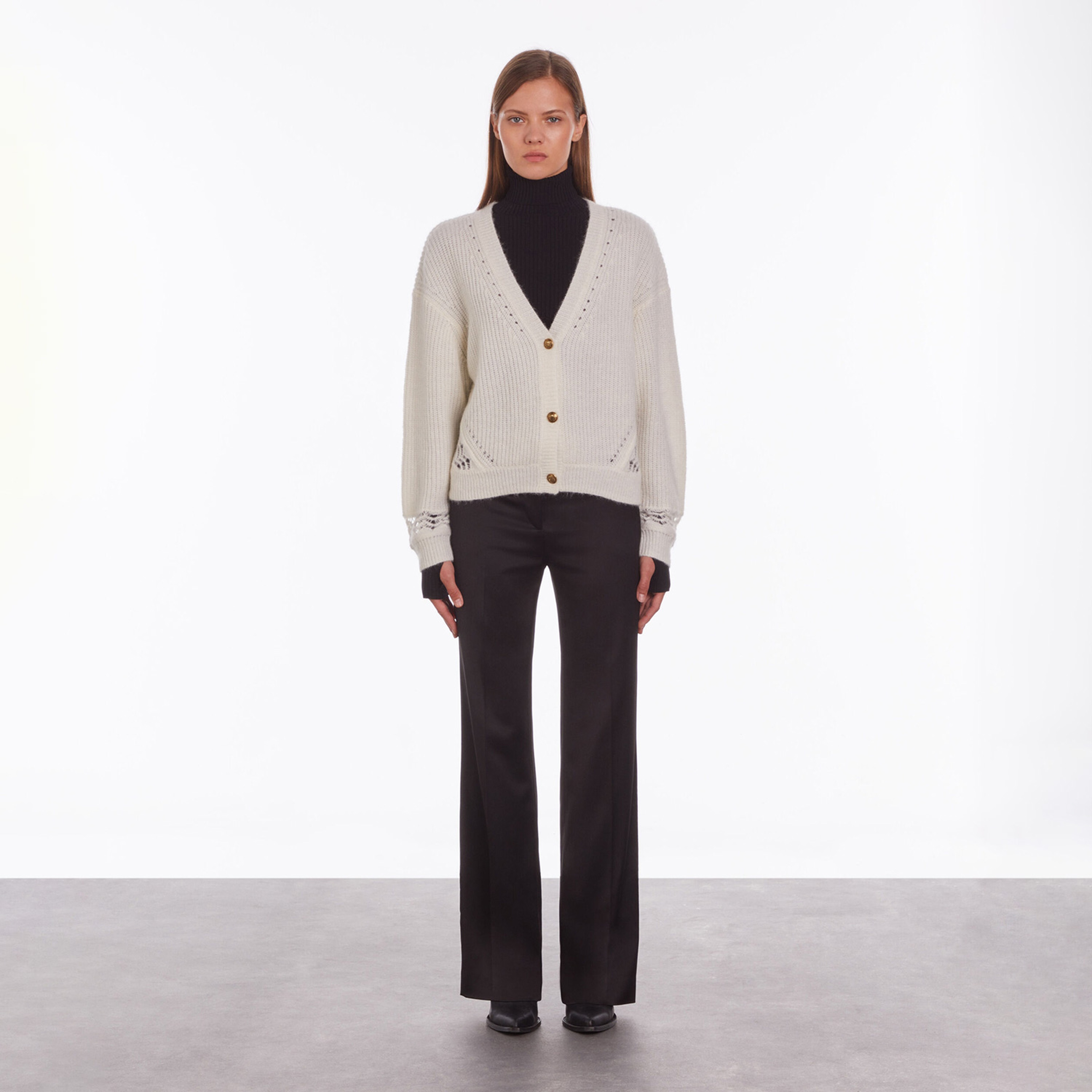 KADIN COMFORT FIT V YAKA BEJ HIRKA