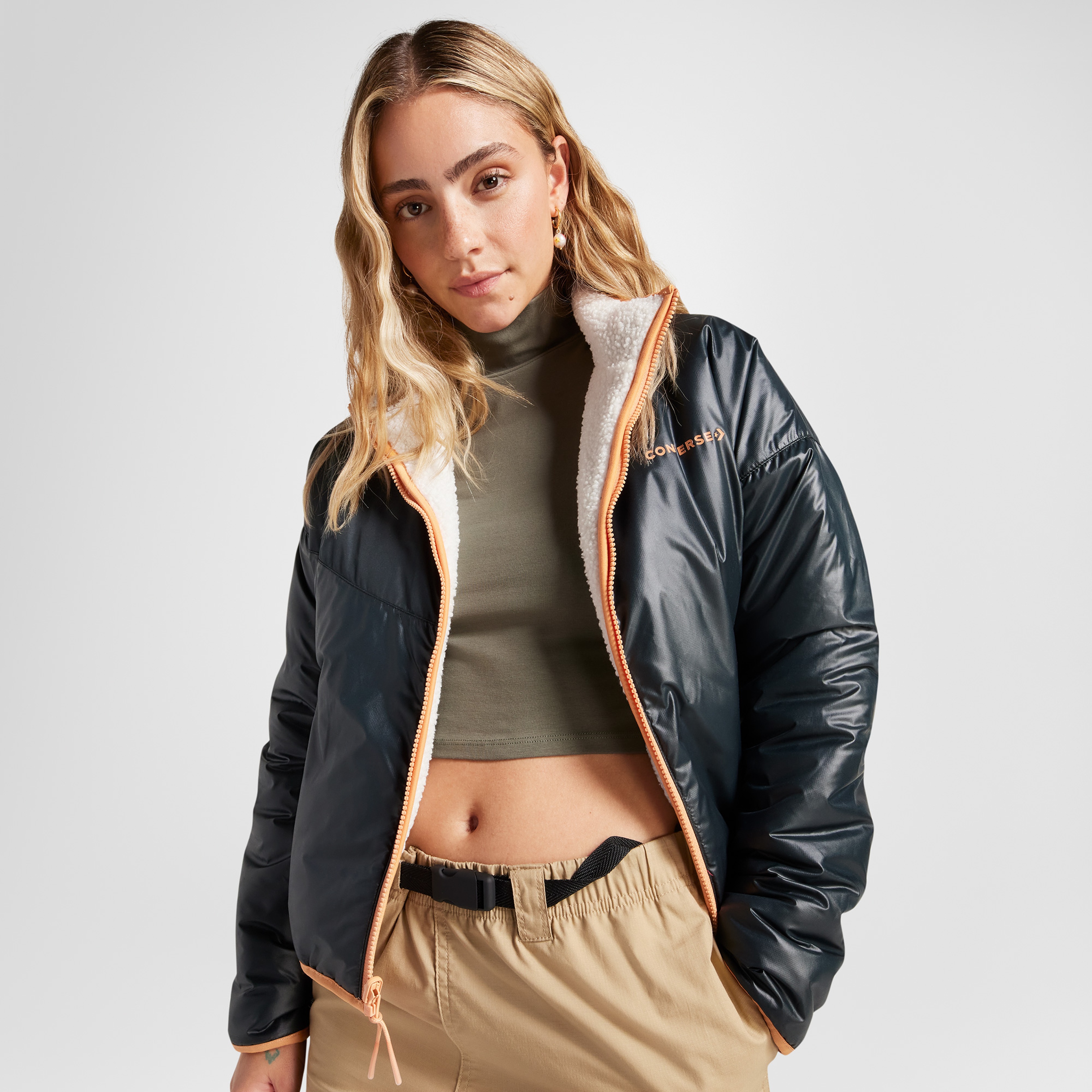Converse Reversible Sherpa Fz Kadın Siyah CeketXL10025705| Occasion