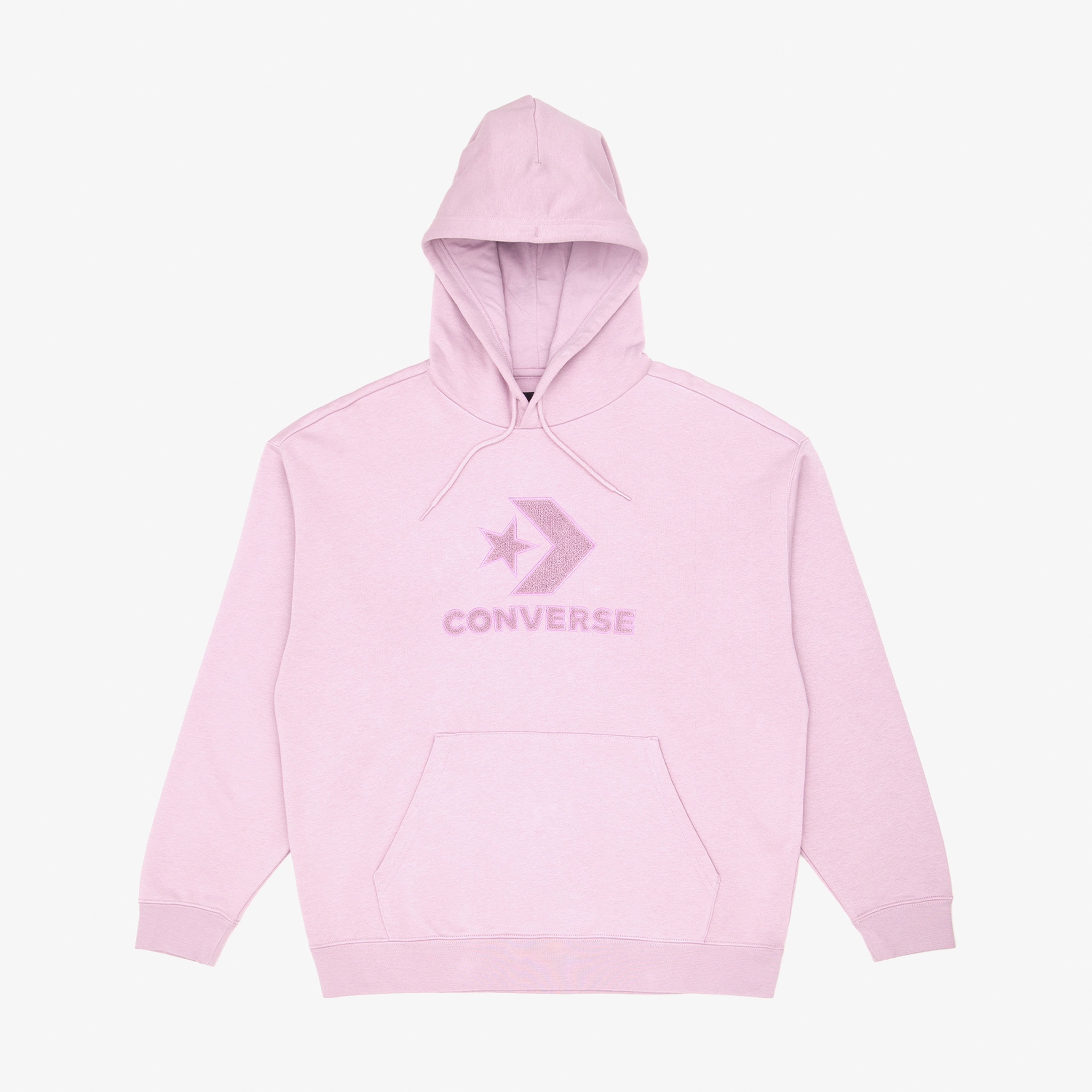 Converse Loose Fit Center Logo Unisex Pembe Hoodie