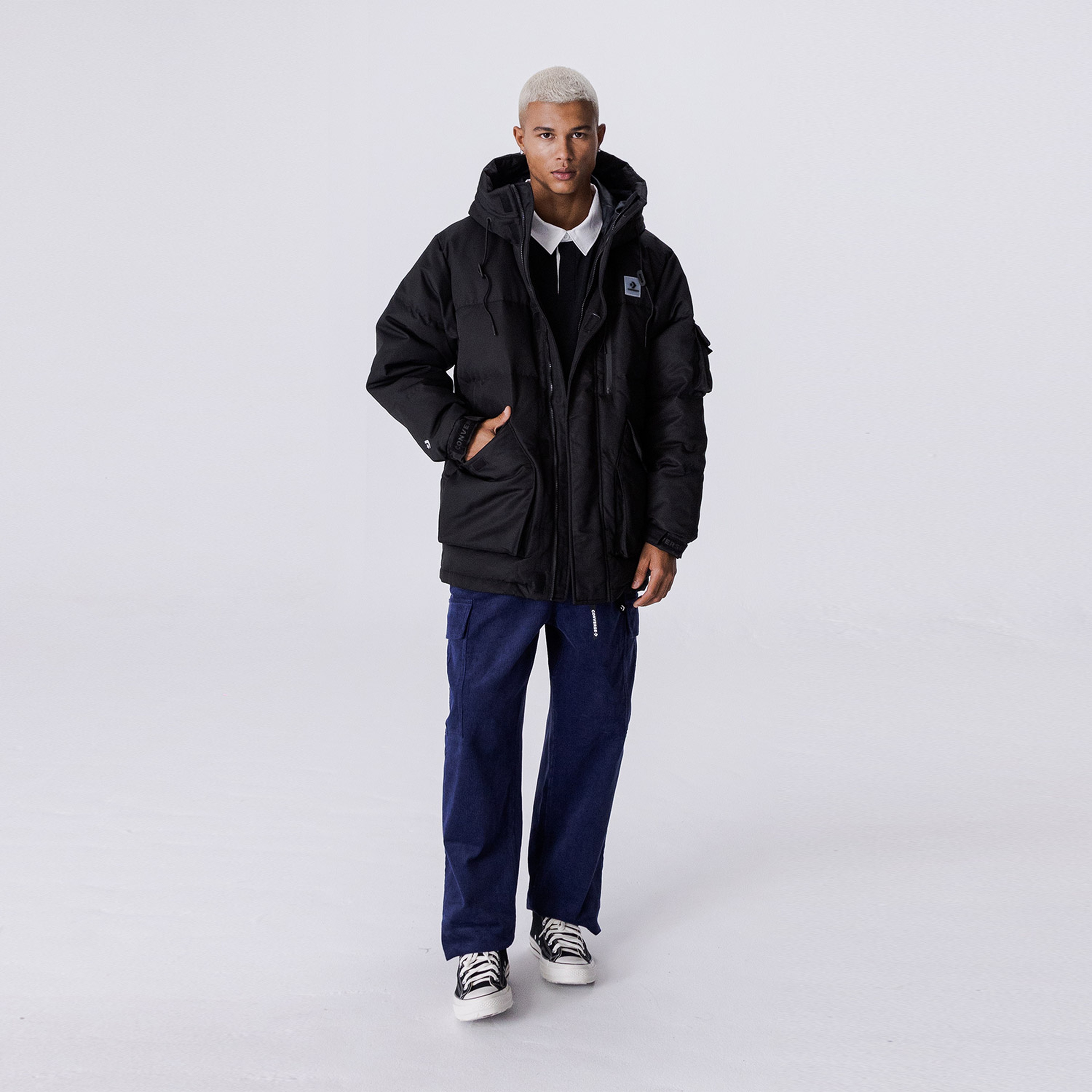 Converse Premium Mid Down Erkek Siyah Ceket