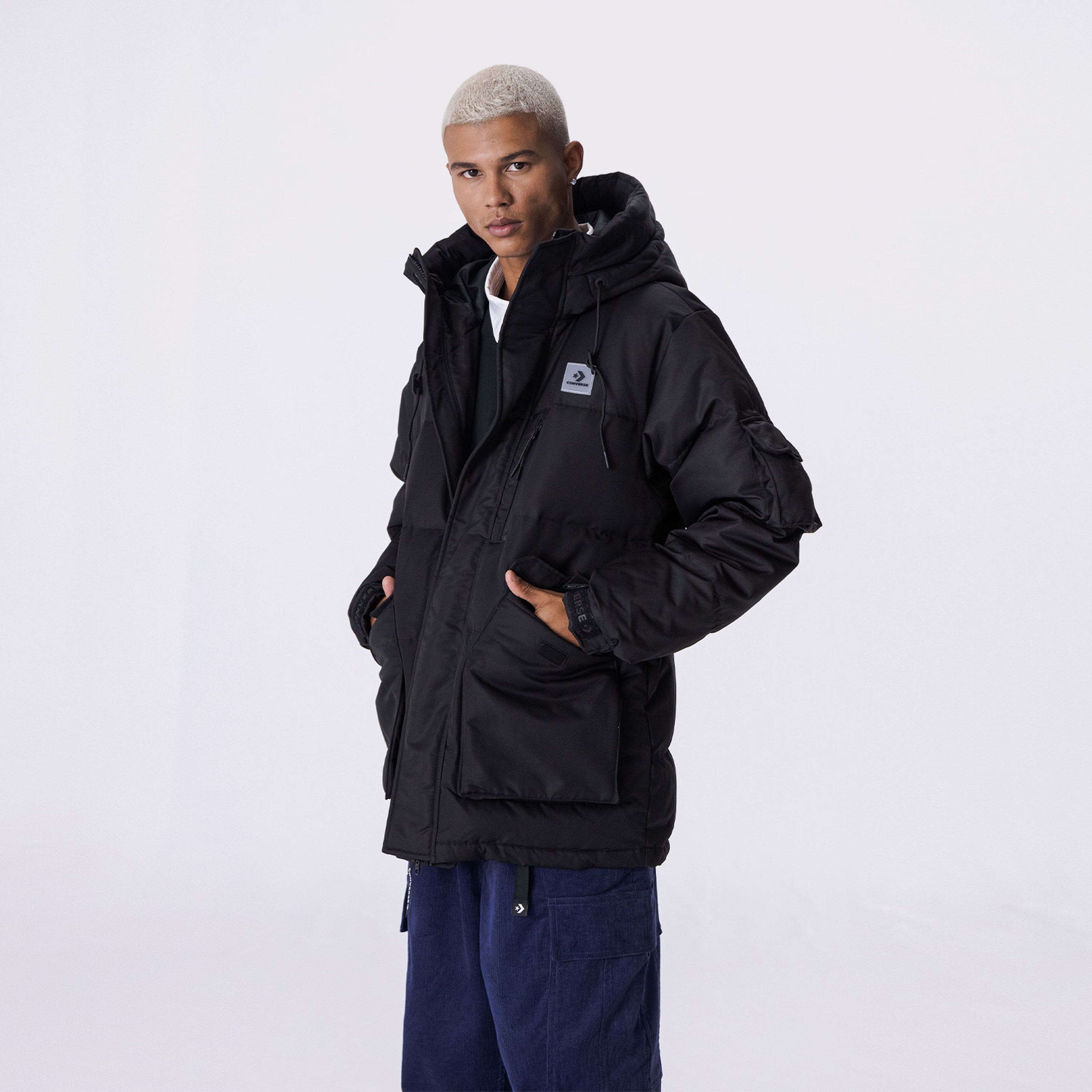 Converse Premium Mid Down Erkek Siyah Ceket