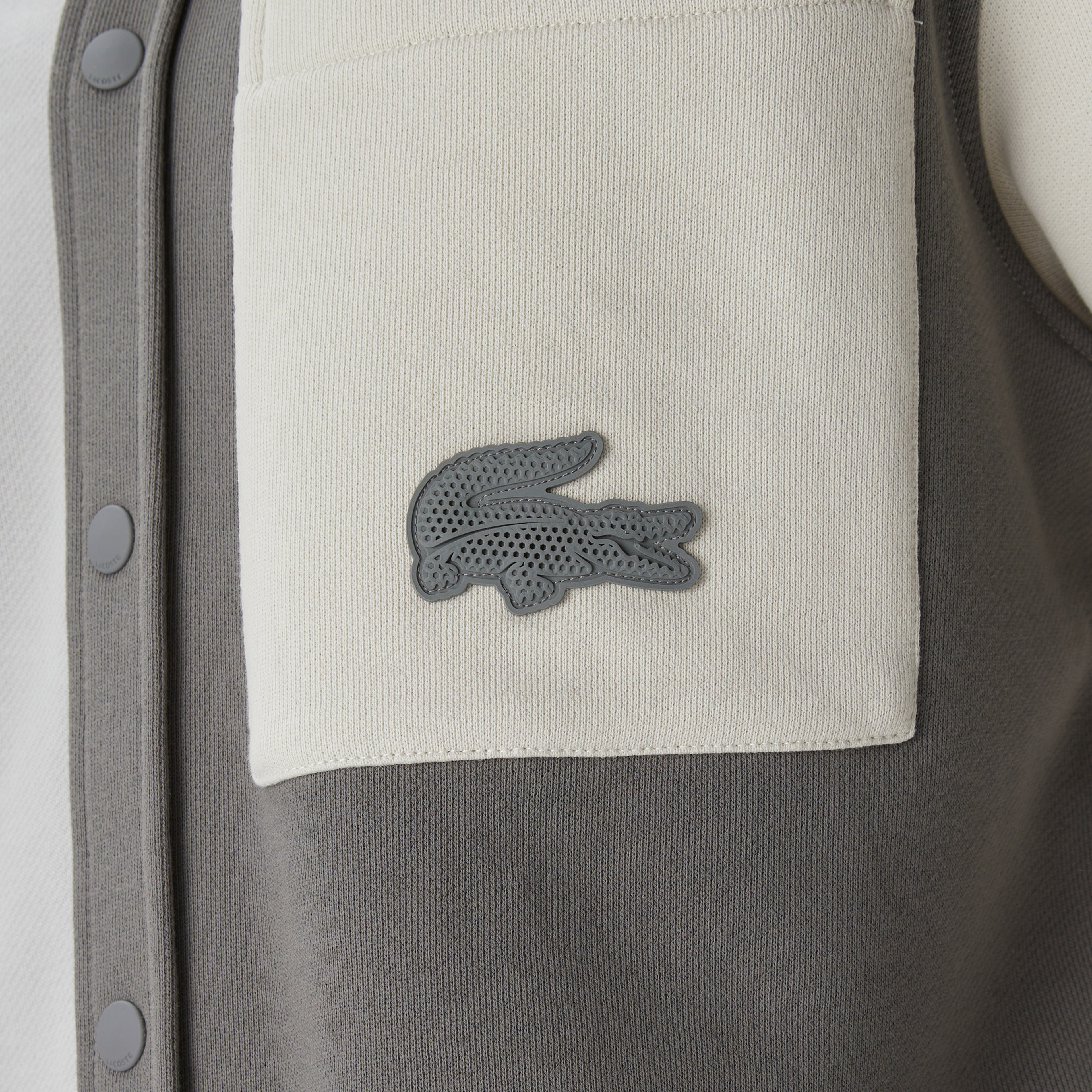 Lacoste House of SuperStep X Lacoste Erkek Gri/Bej Gömlek