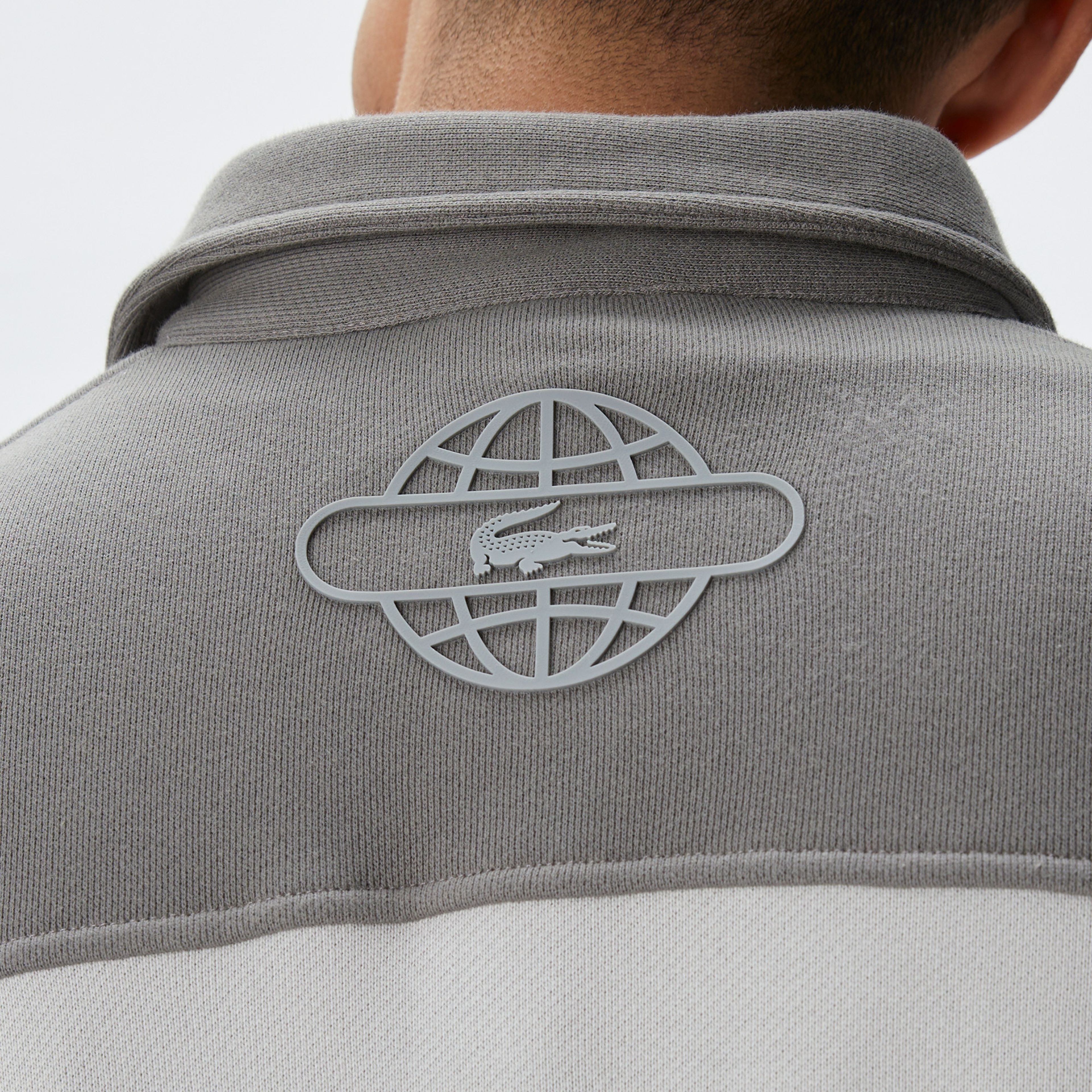 Lacoste House of SuperStep X Lacoste Erkek Gri/Bej Gömlek