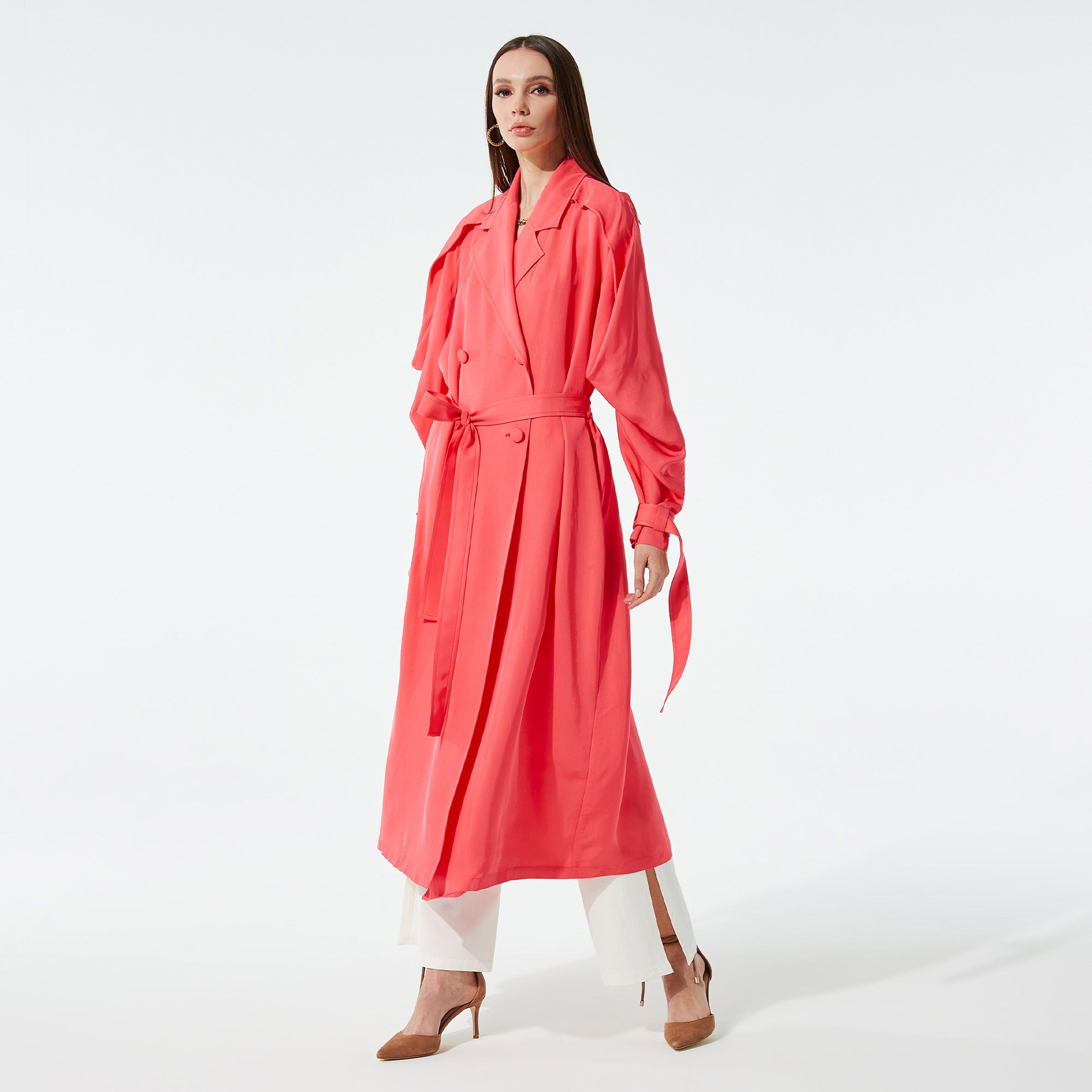 BAQA Erkek Yakalı Pembe Kadın Ceket