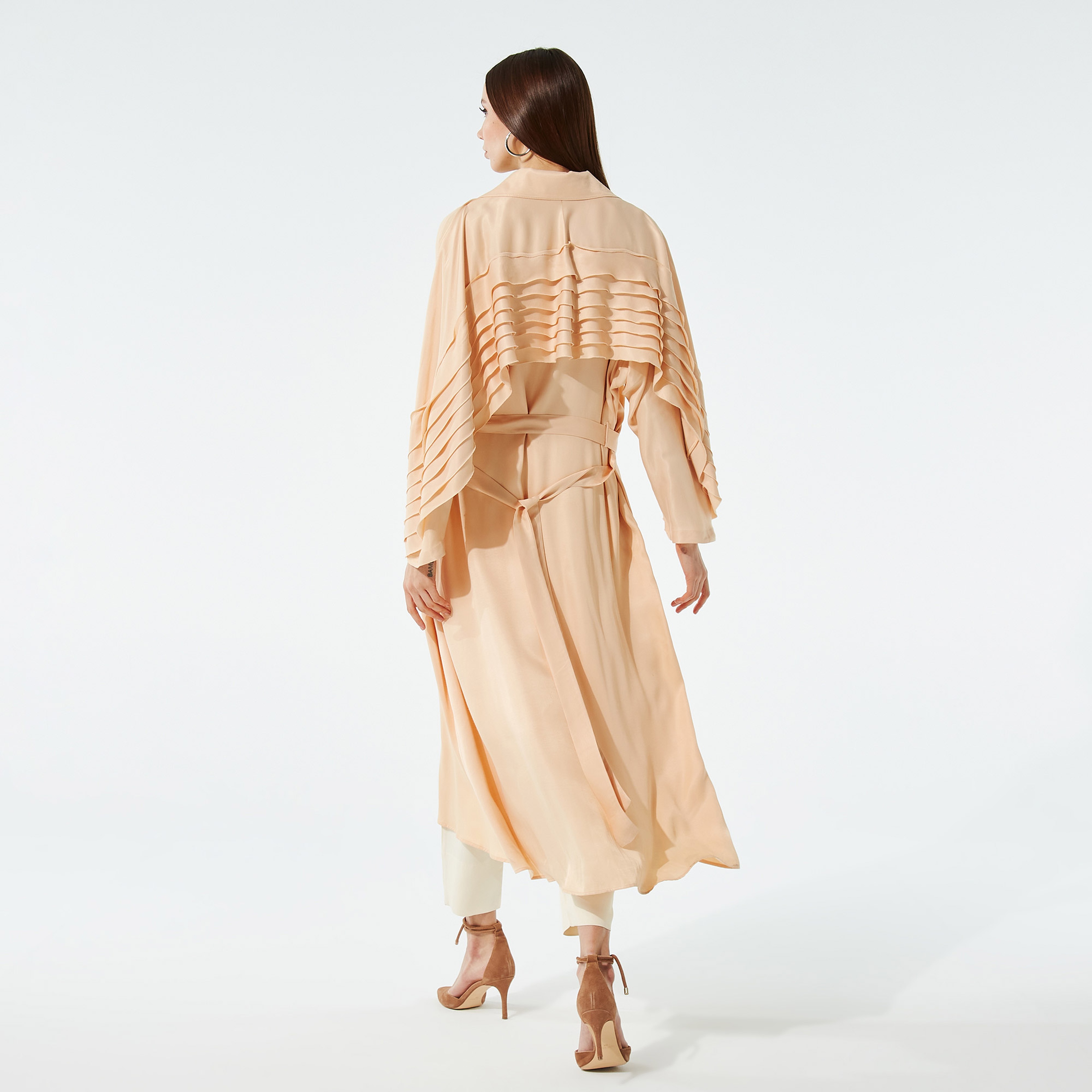 BAQA Sırt Detaylı Oversize Pembe Kadın Ceket