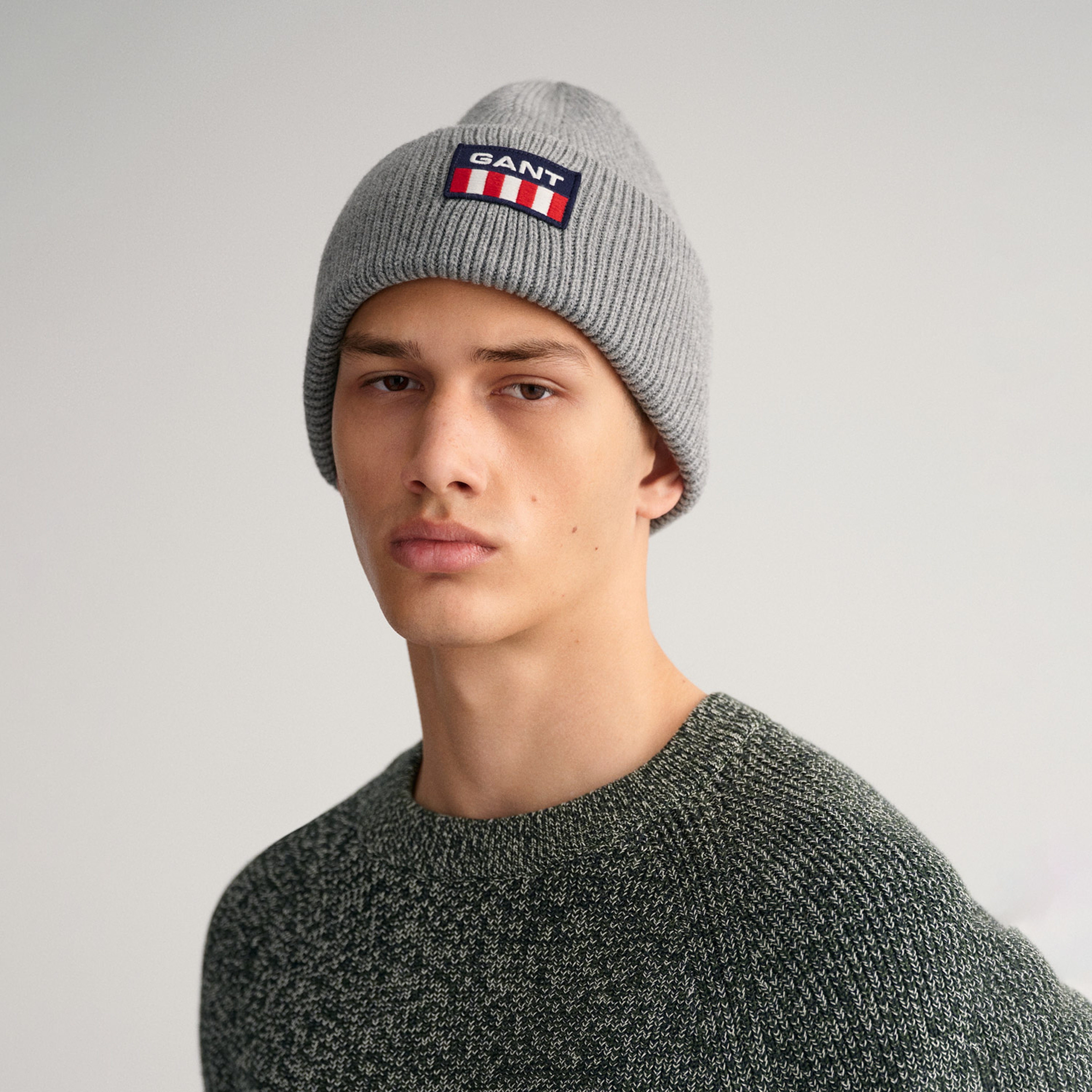 Gant Unisex Gri Baskılı Bere