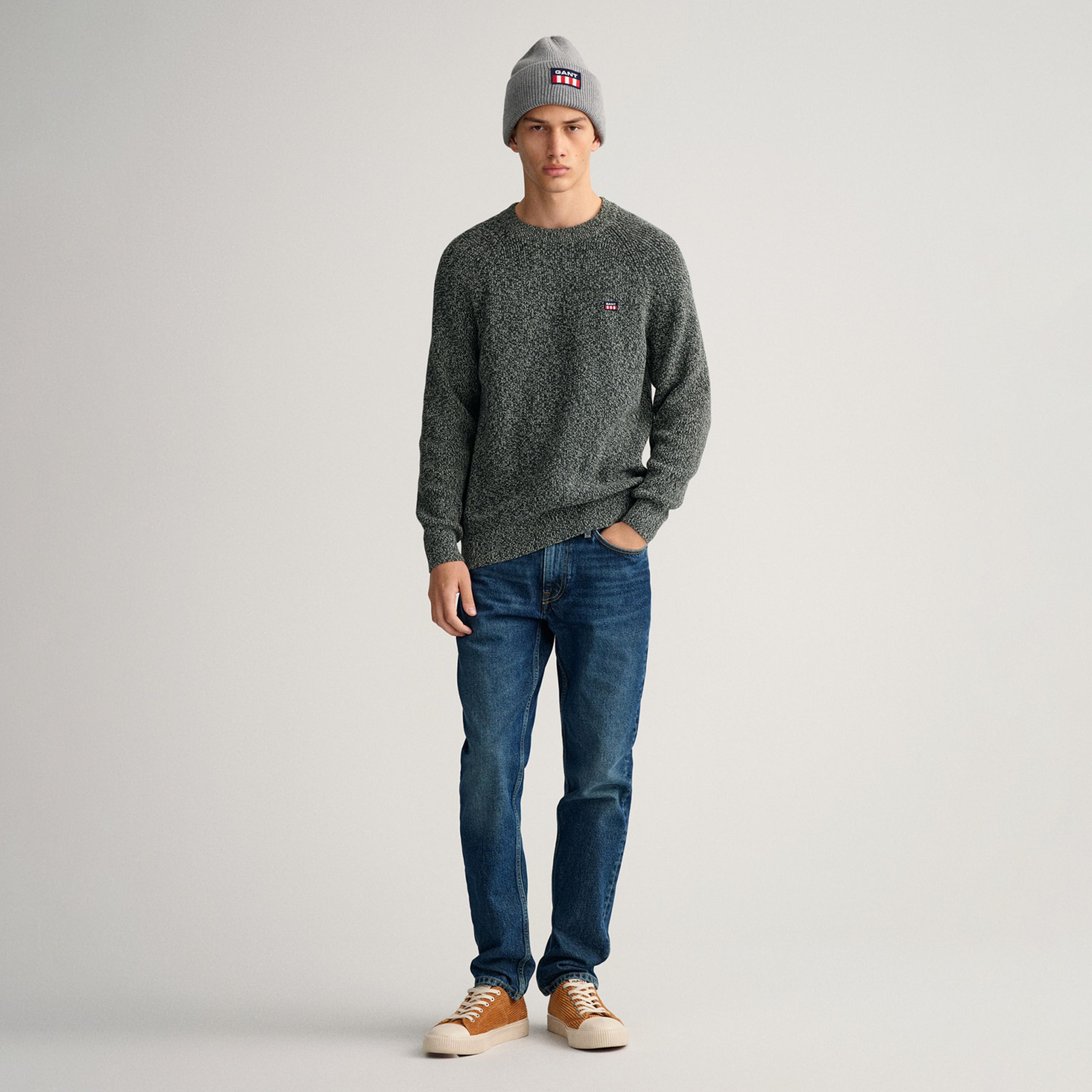 Gant Unisex Gri Baskılı Bere
