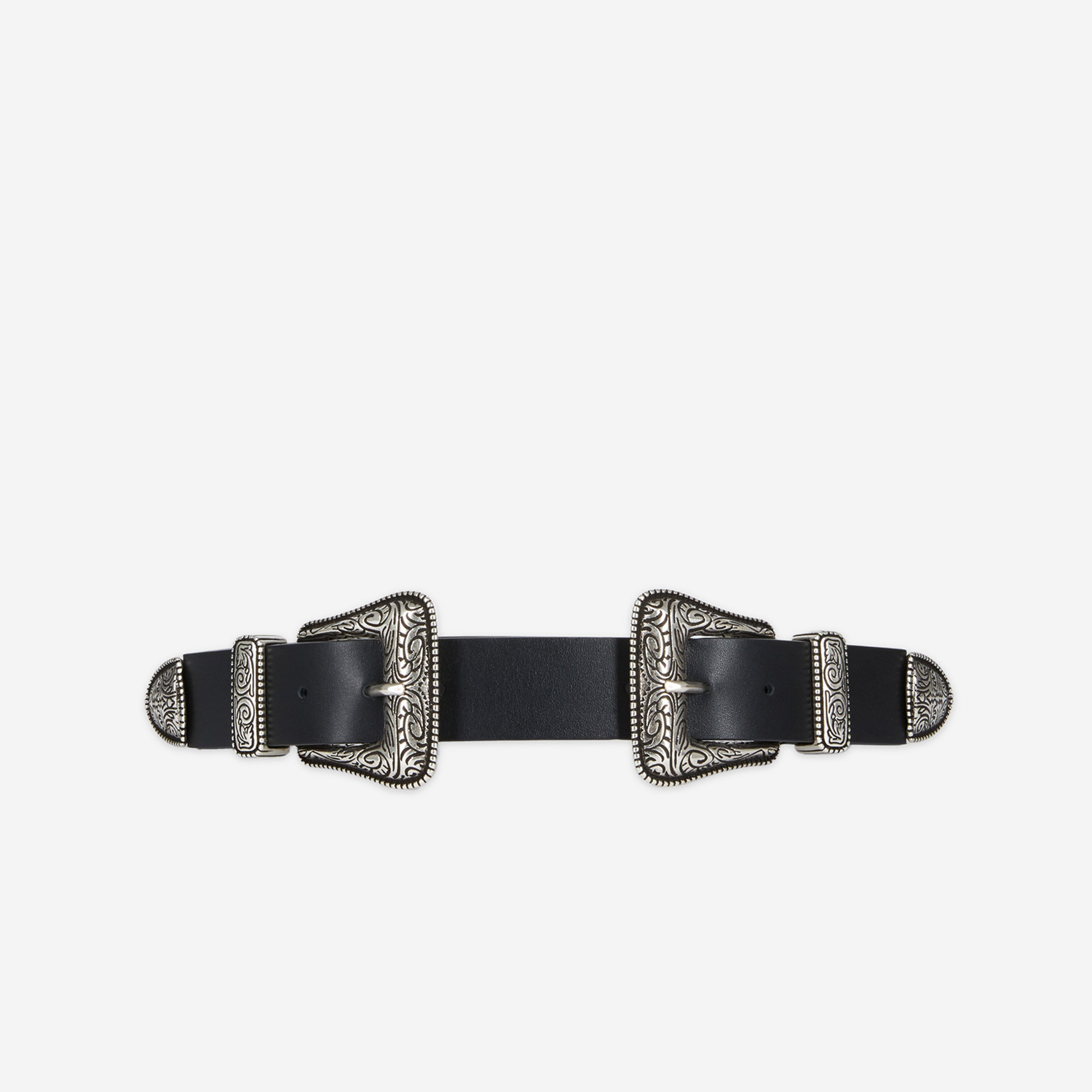 KADIN TOKALI SİYAH DERİ KEMER