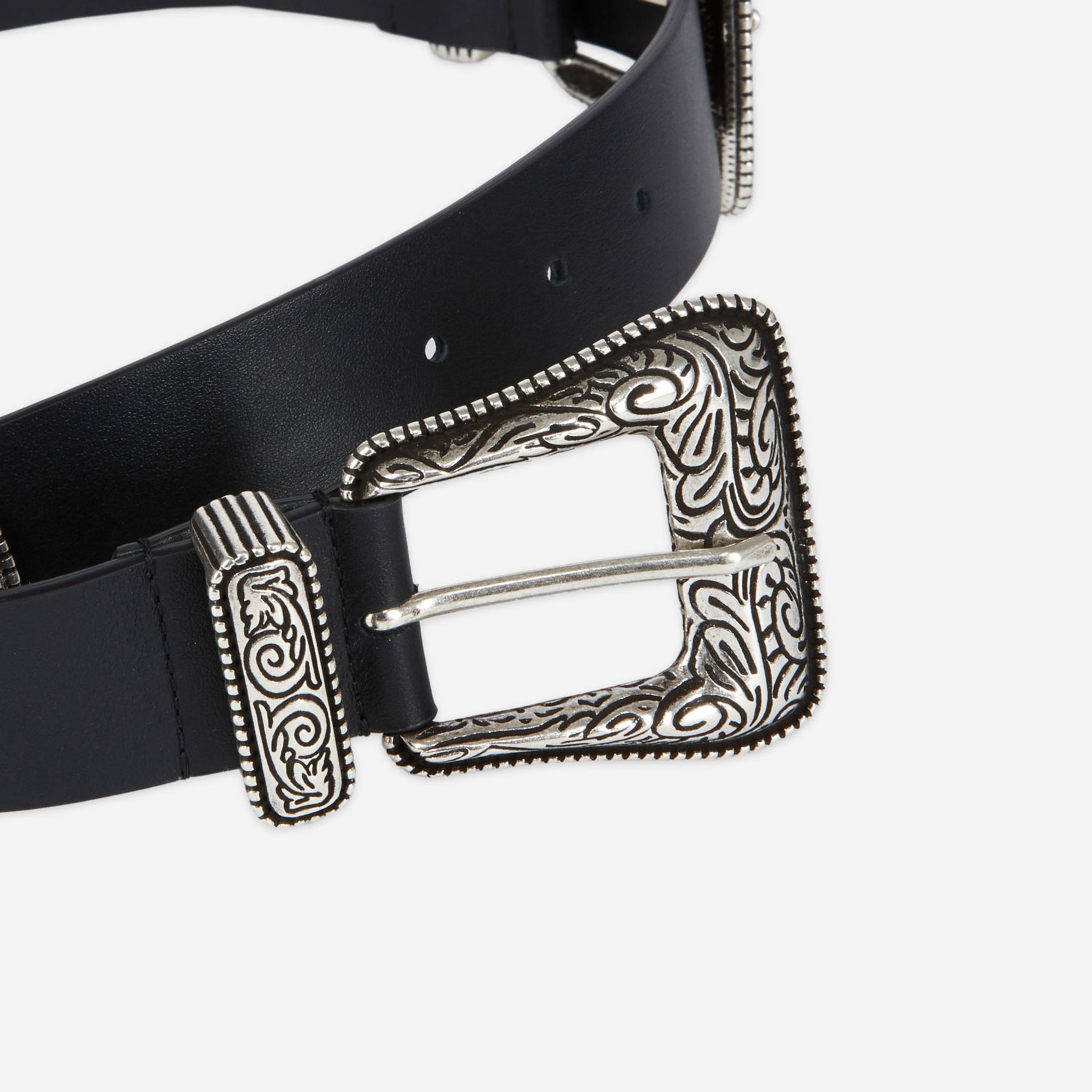 KADIN TOKALI SİYAH DERİ KEMER