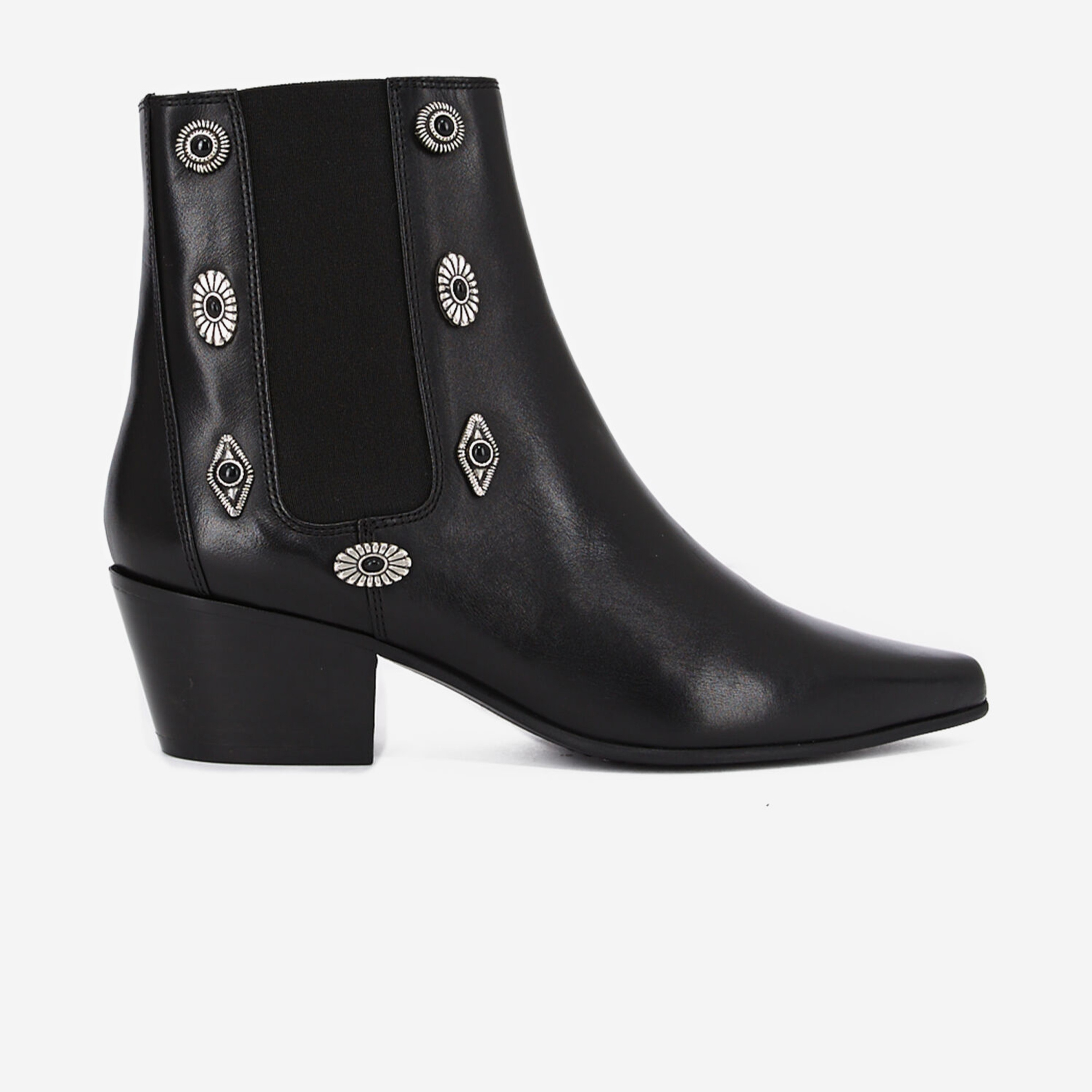 KADIN TOKALI SİYAH DERİ BOT