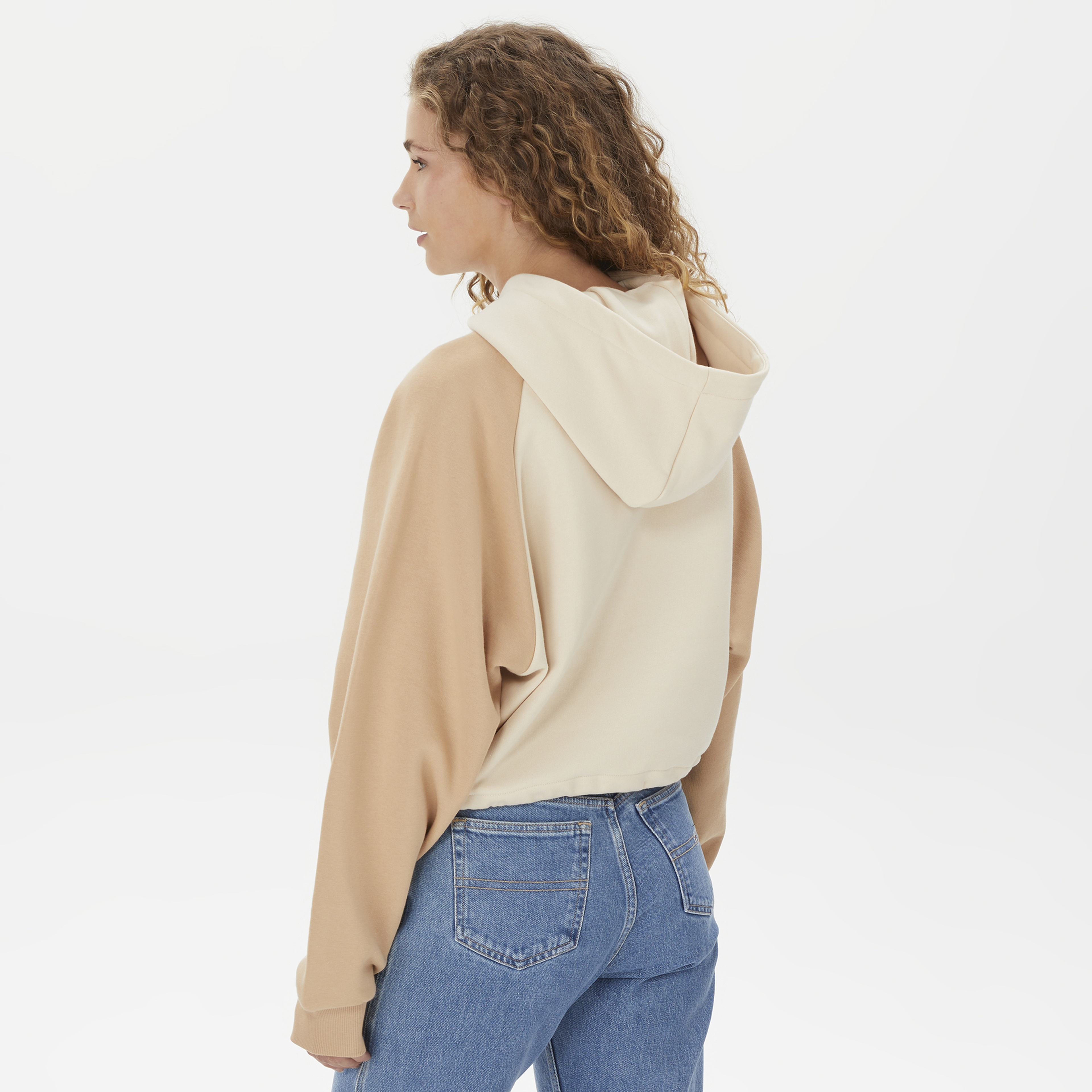 Karl Kani Classic Kadın Krem Hoodie