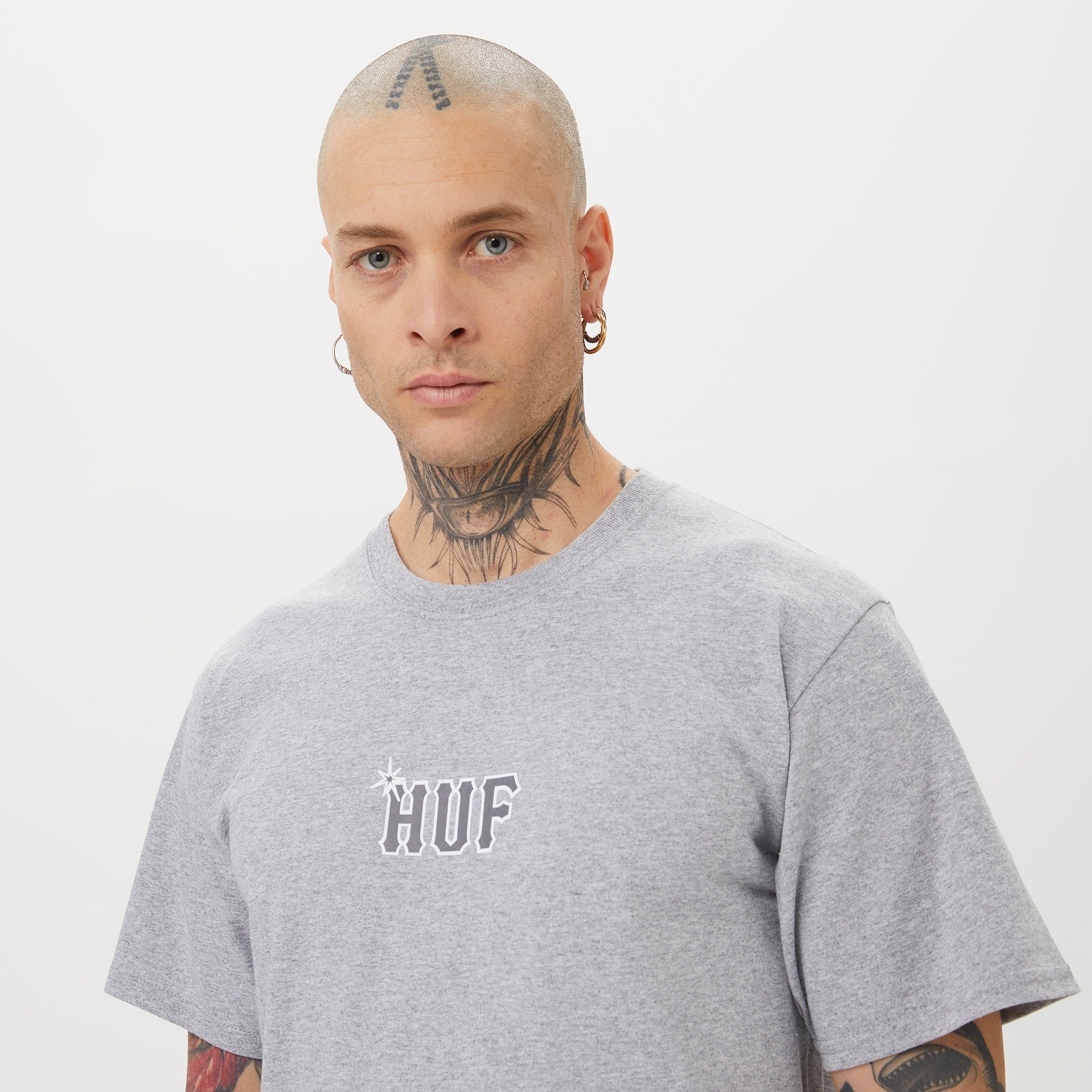 HUF Sideline Erkek Gri T-Shirt