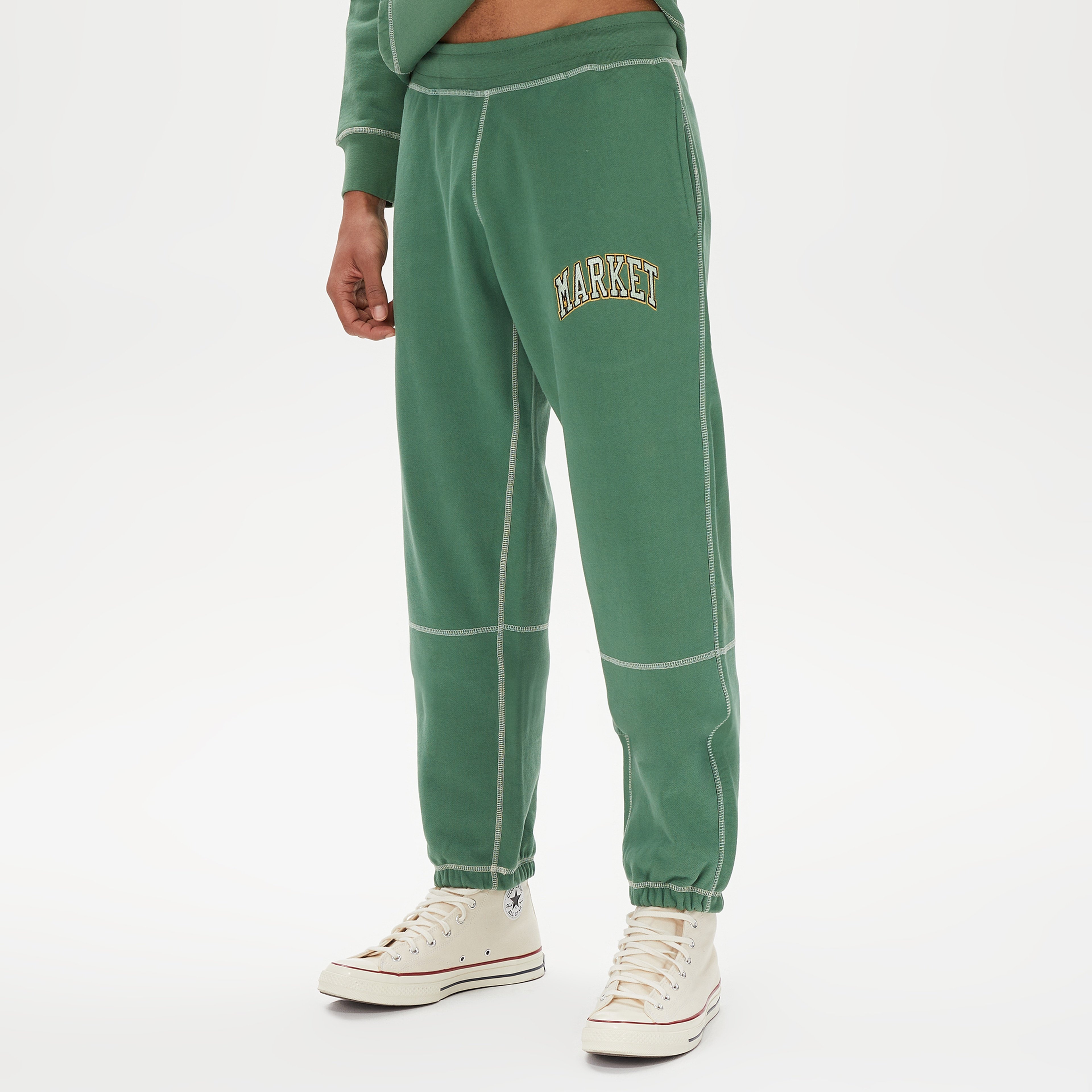 Market Triple Stitch Sweat Erkek Yeşil Pantolon