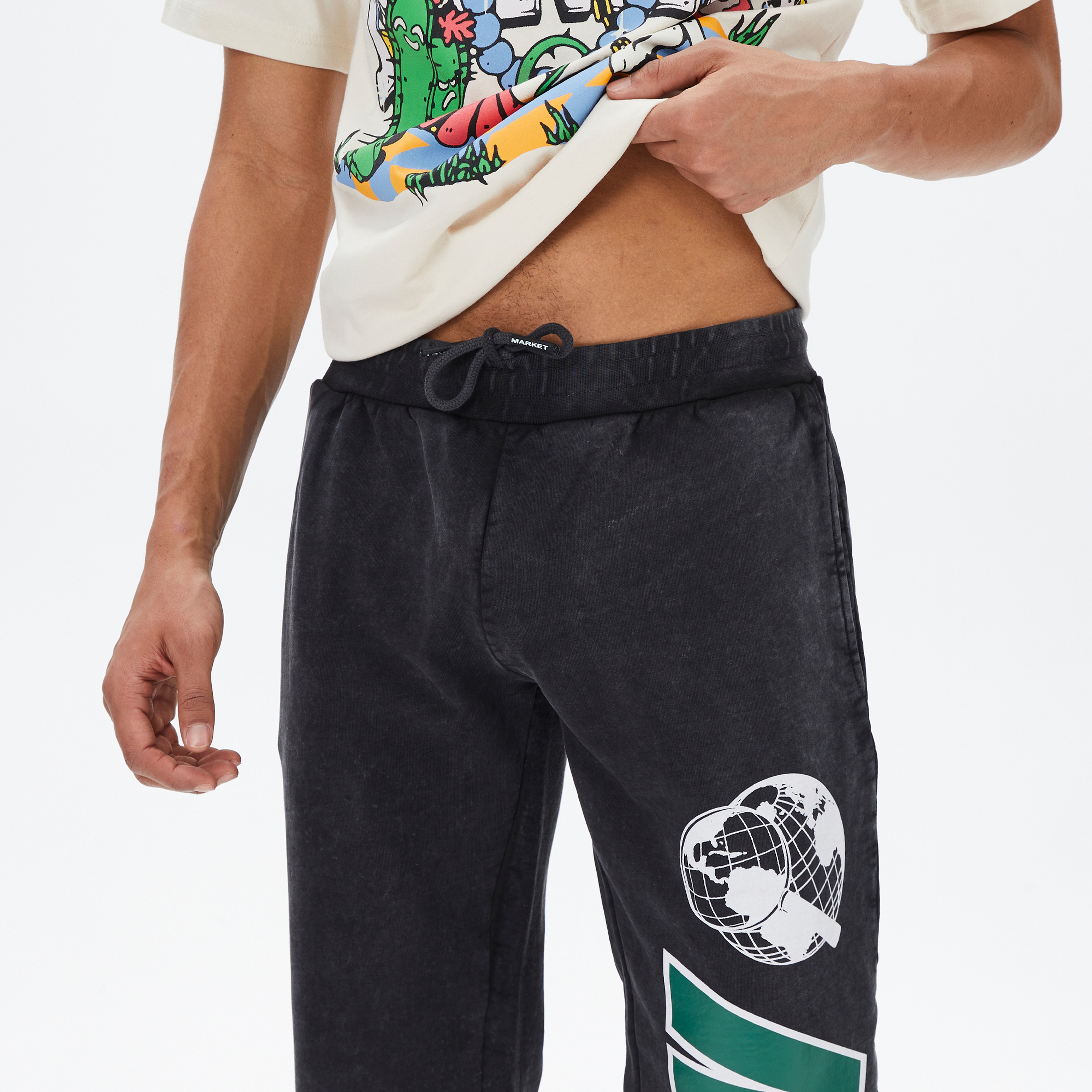 Market Tier Zero Sweat Erkek Siyah Pantolon