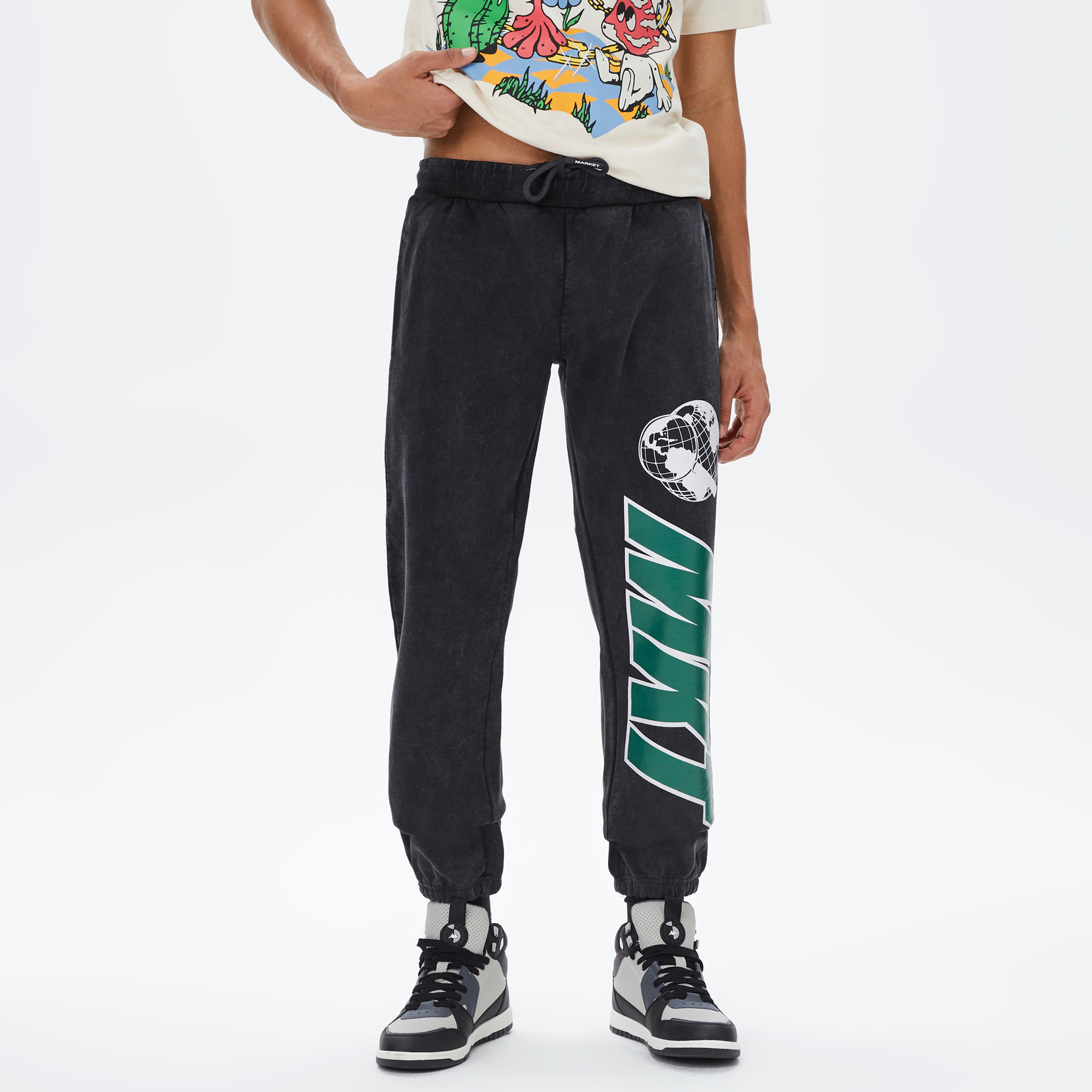 Market Tier Zero Sweat Erkek Siyah Pantolon