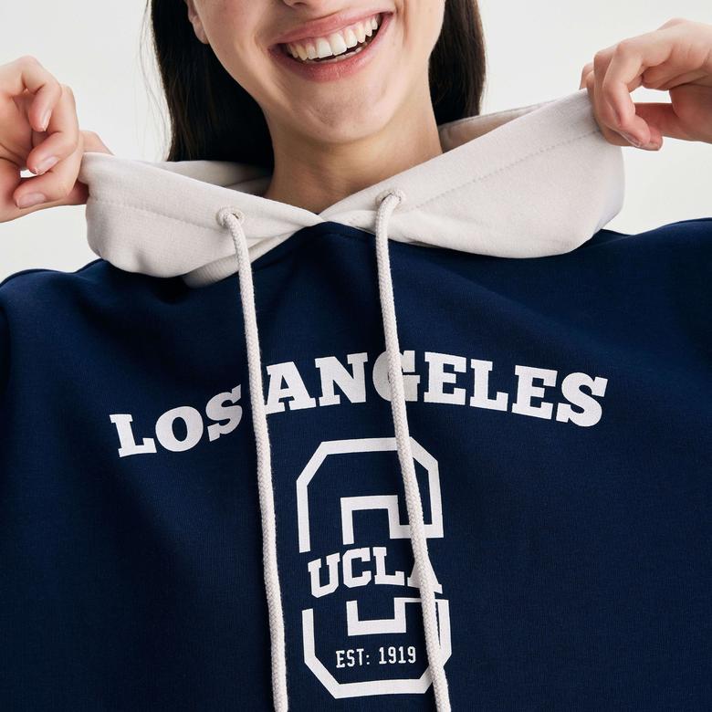 Ucla Shannon Kadın Mavi Hoodie Sweatshirt