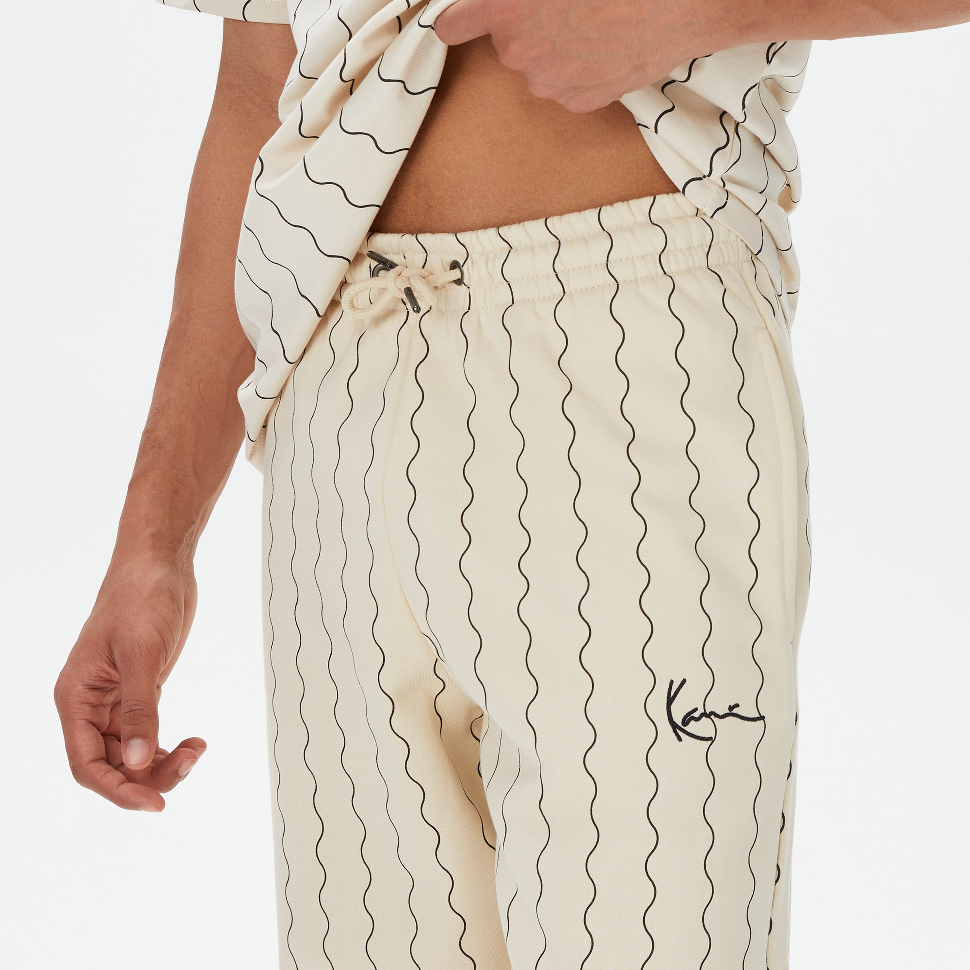 Karl Kani Sml. Sign. Ziczac P-stripe Relxd Fit Erkek Beyaz Eşofman Altı