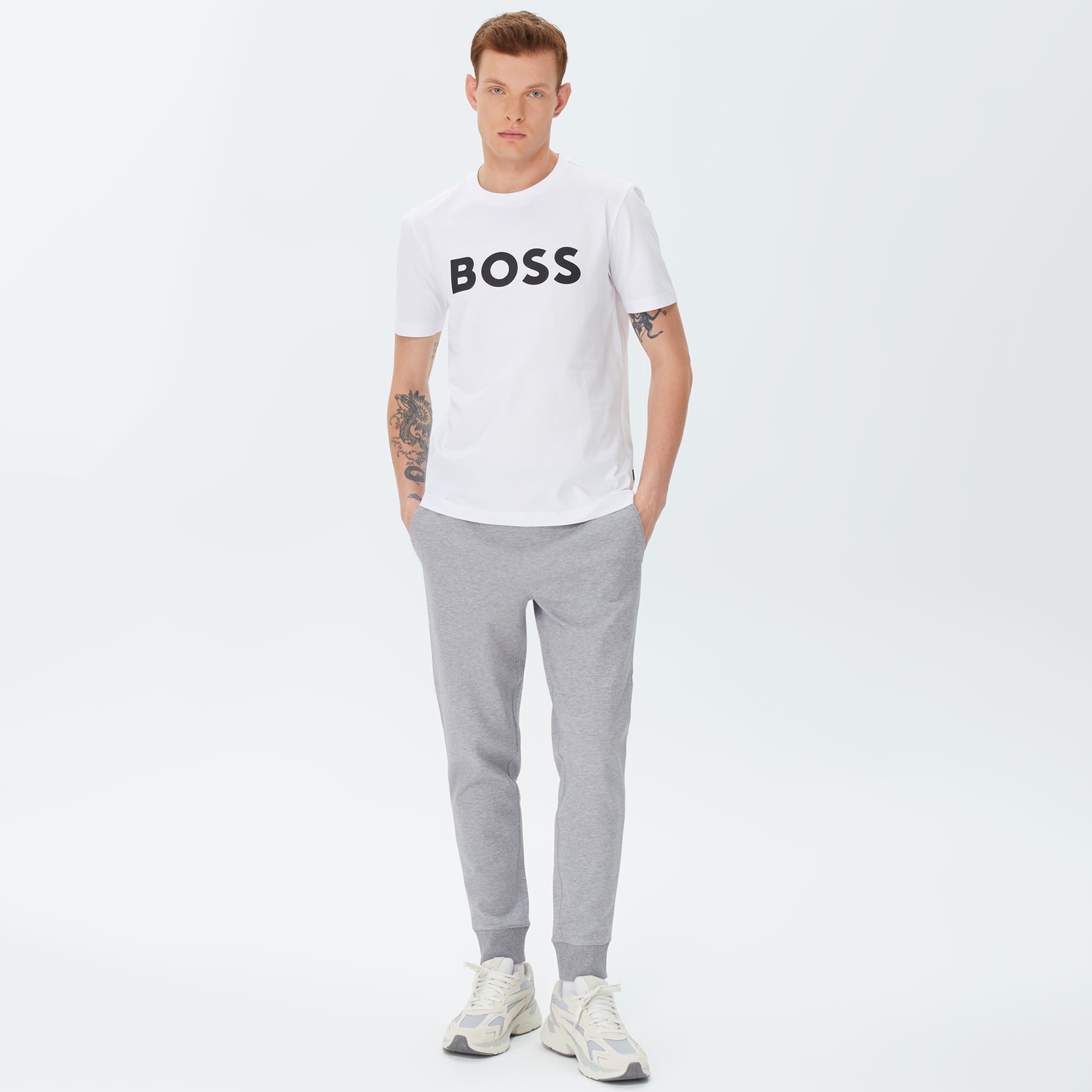 Boss Erkek Gümüş Pantolon