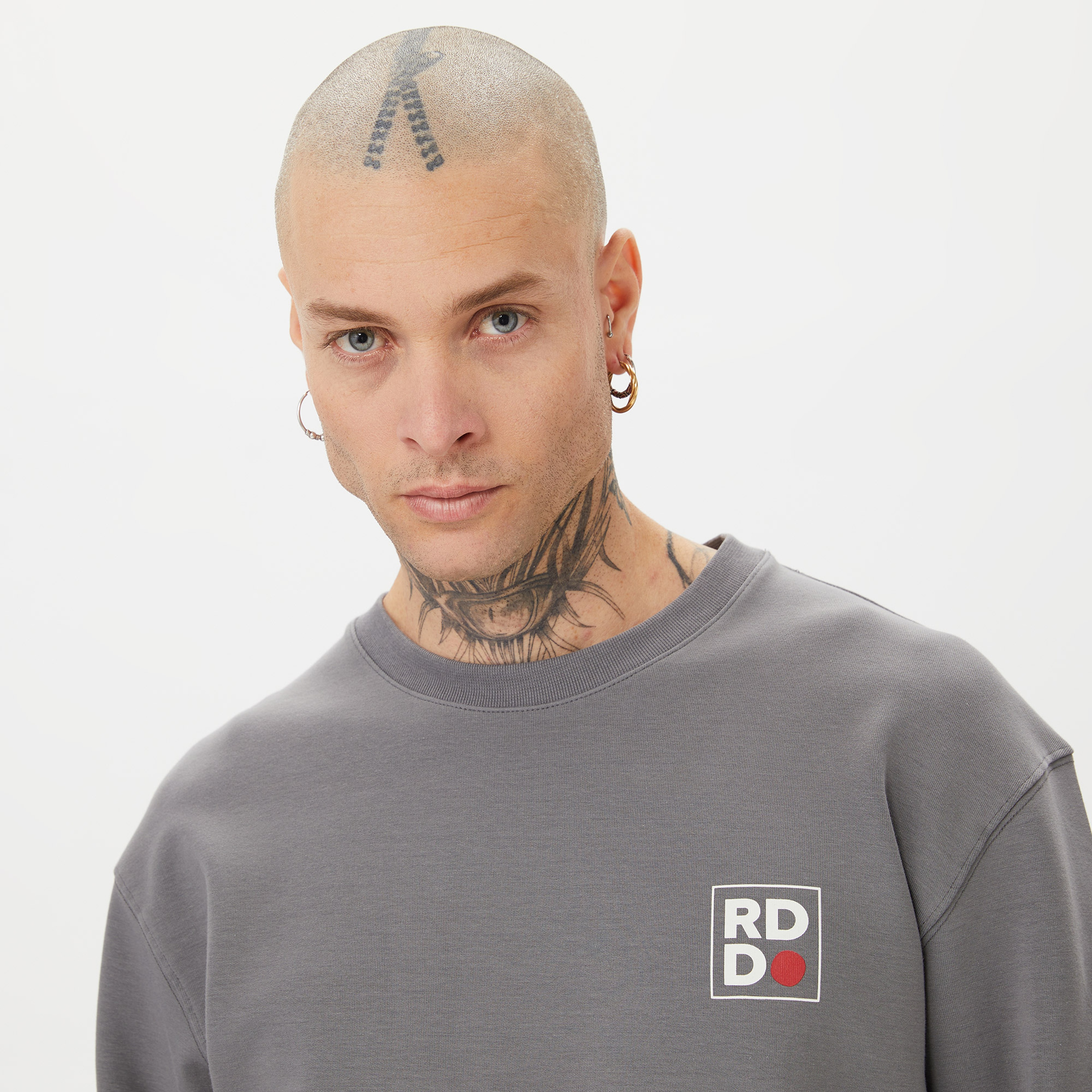 R.D.D. Royal Denim Division Erkek Gri Sweatshirt