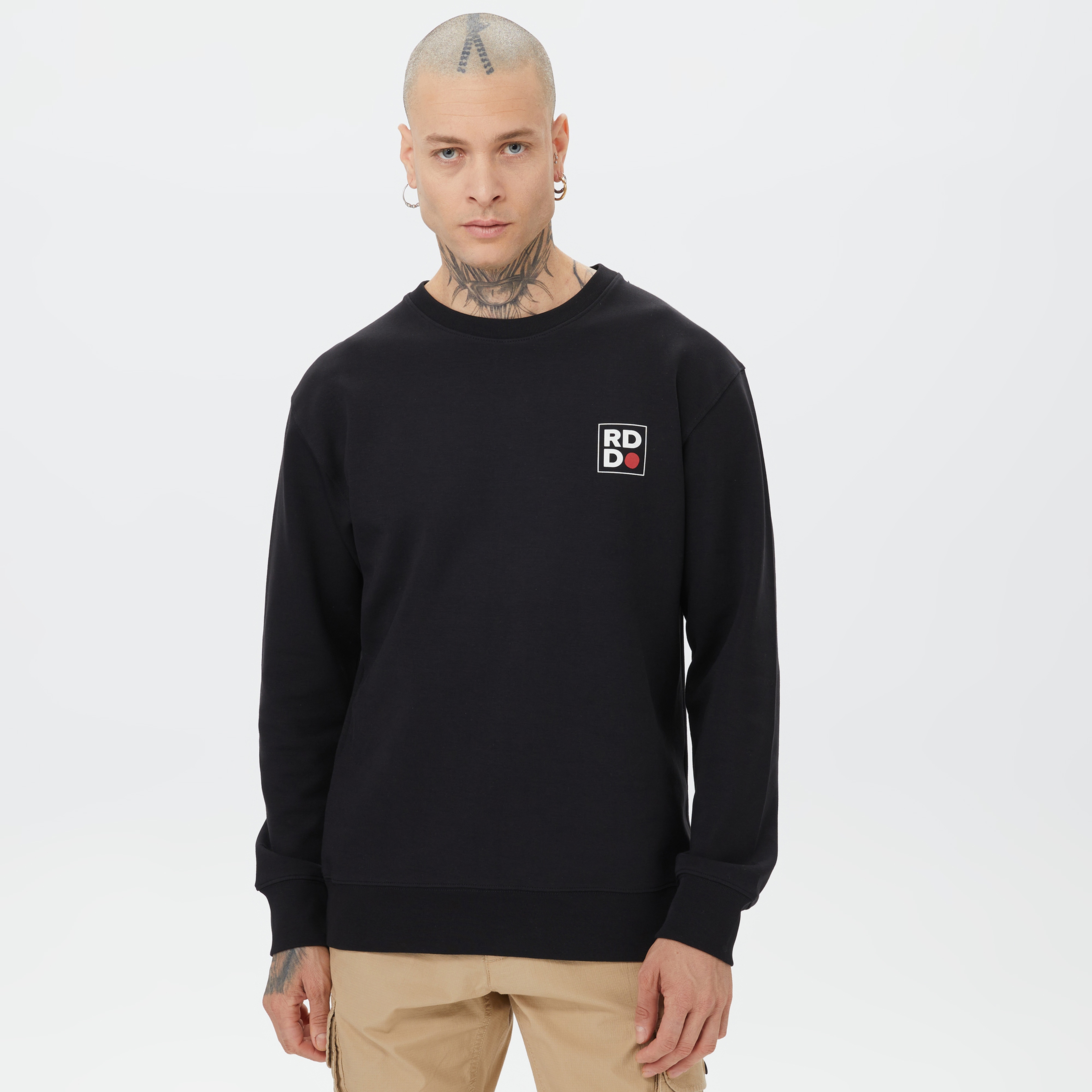 R.D.D. Royal Denim Division Erkek Siyah Sweatshirt