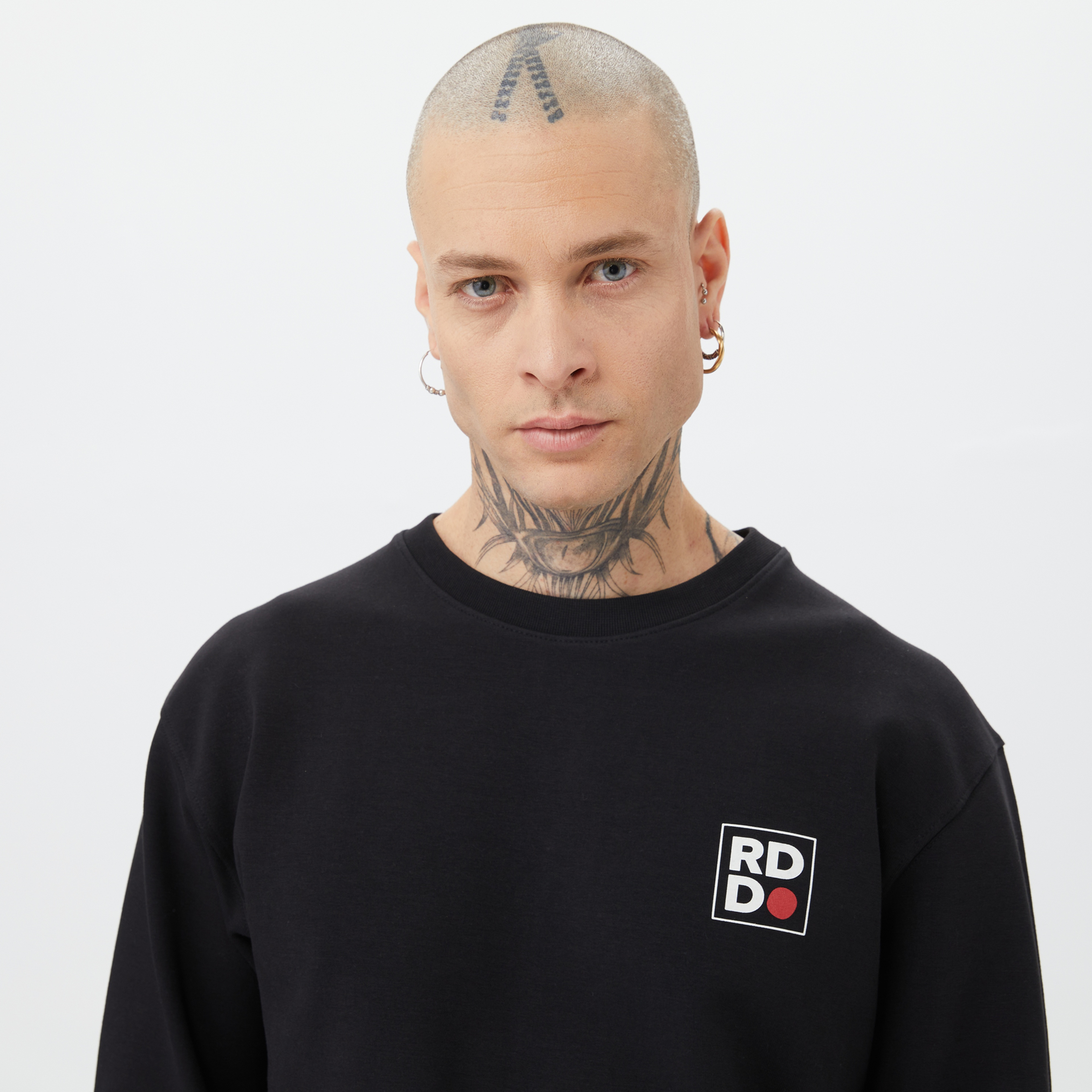 R.D.D. Royal Denim Division Erkek Siyah Sweatshirt