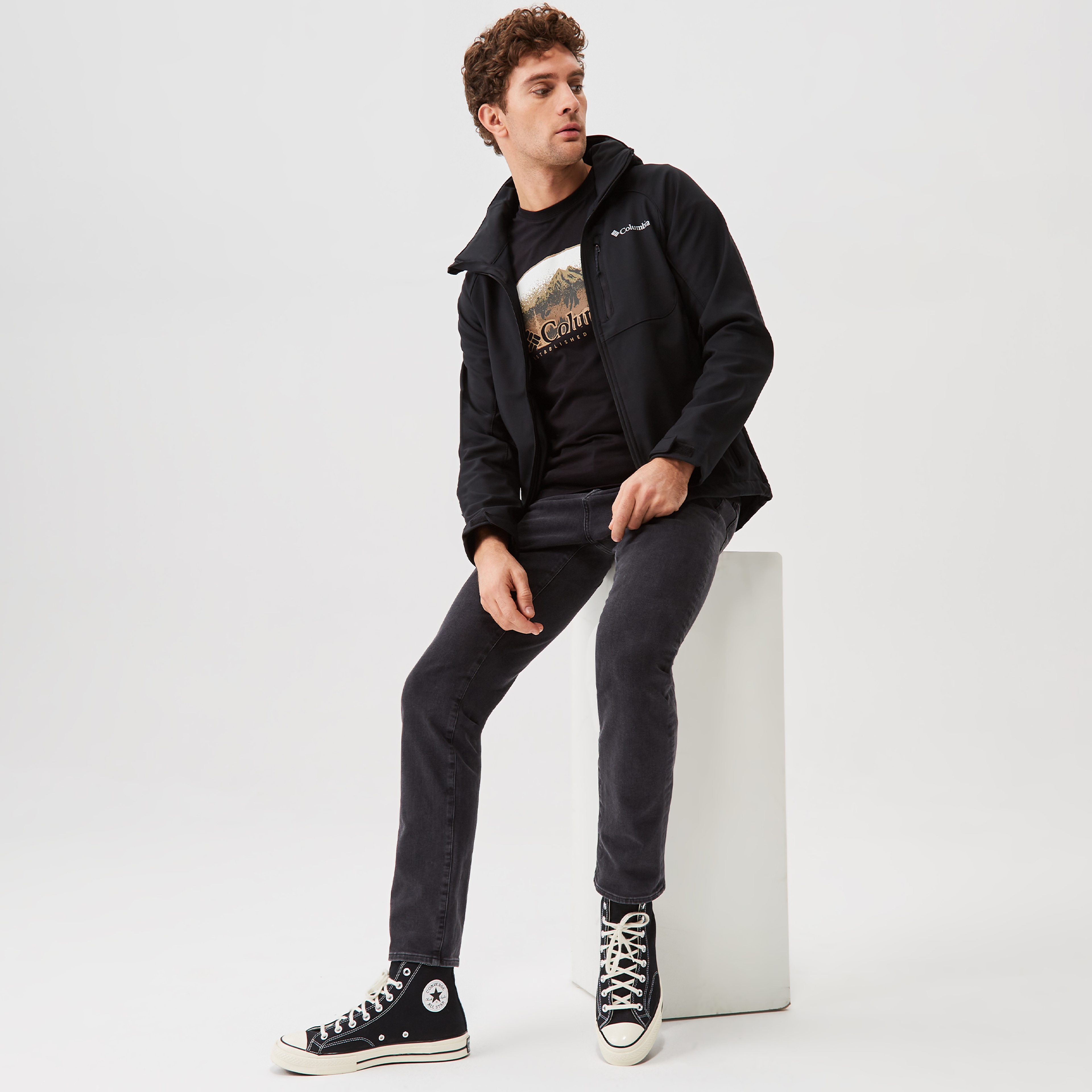 Columbia Erkek Siyah Outdoor Mont