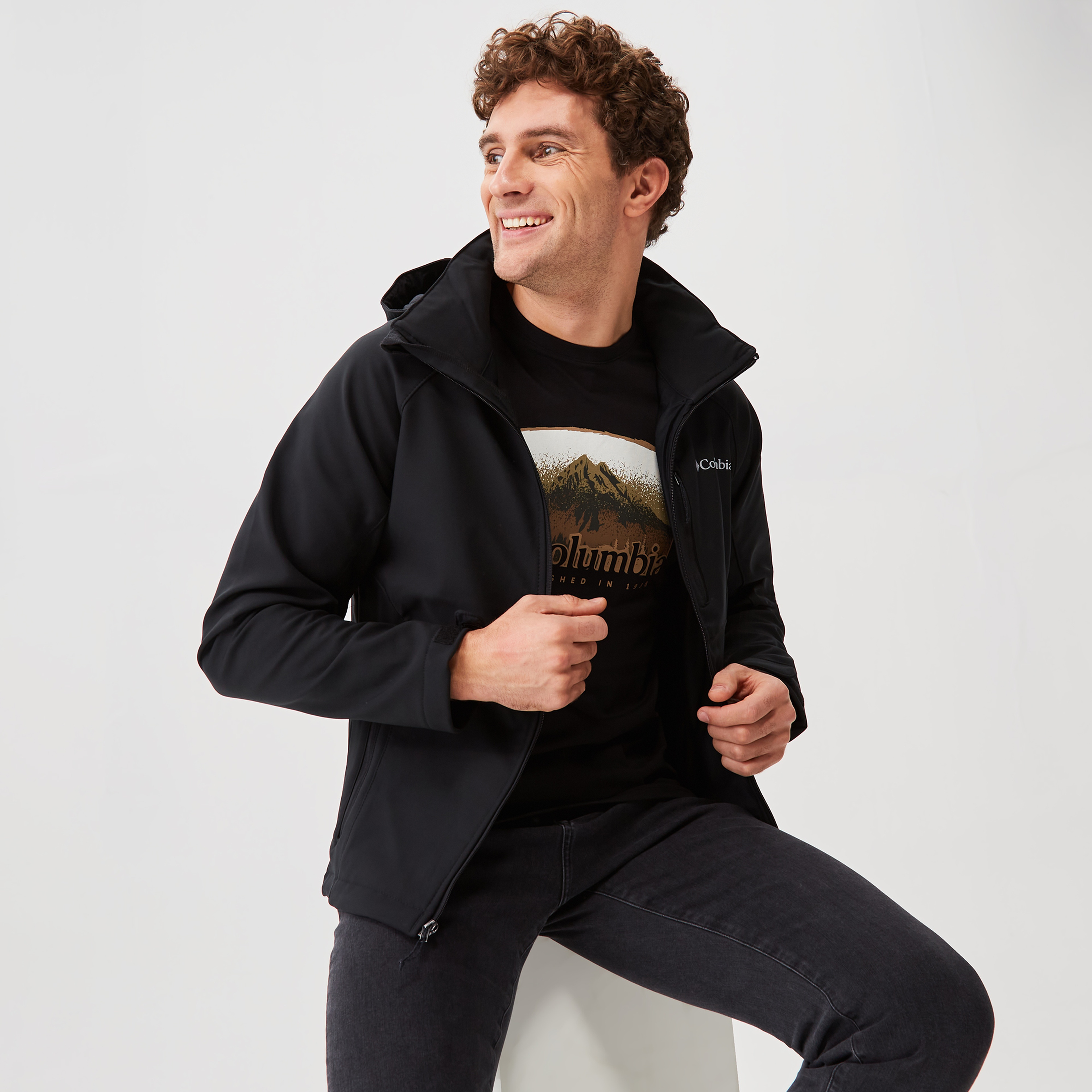 Columbia Erkek Siyah Outdoor Mont
