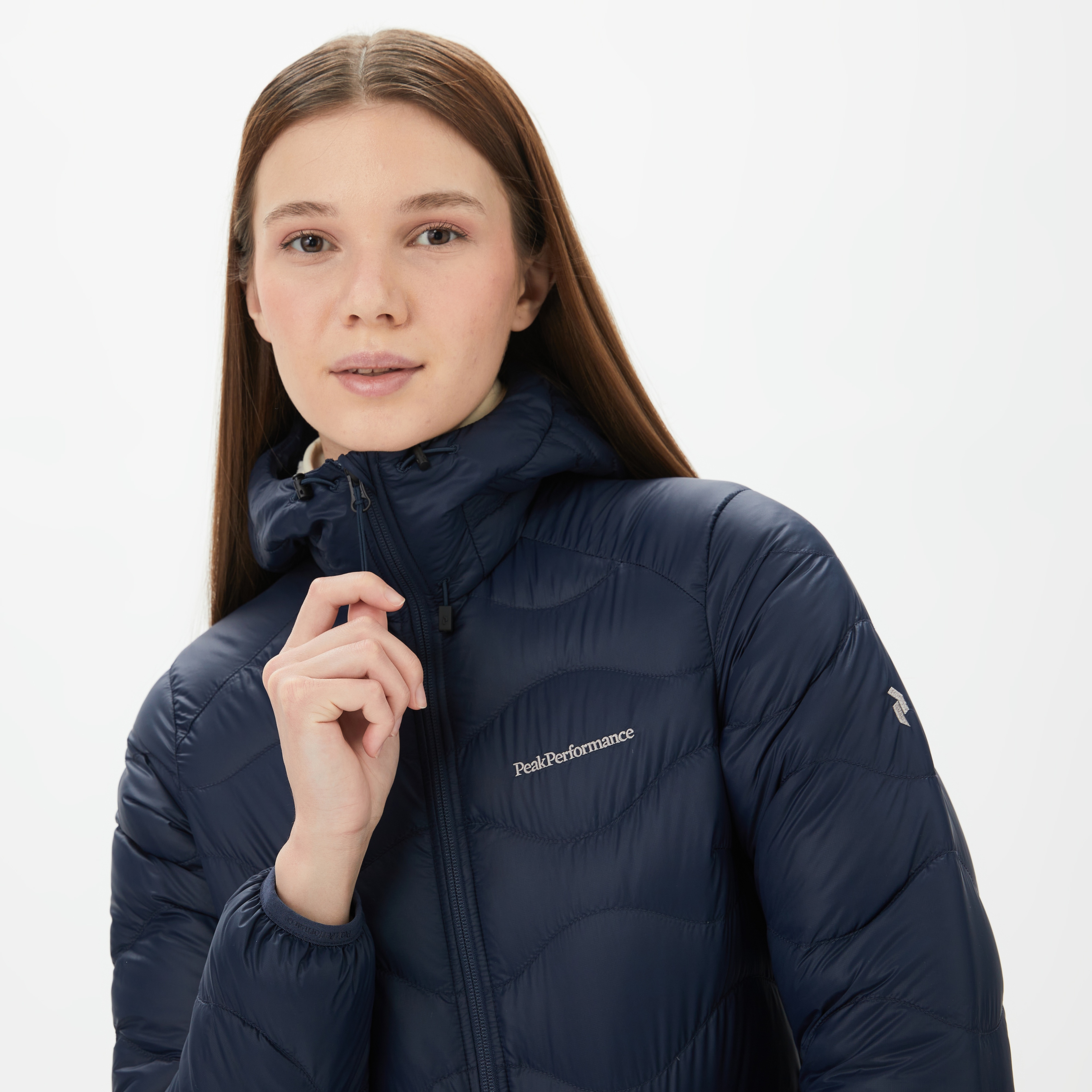 Peak Performance Helium Down Hood Kadın Lacivert Outdoor Mont