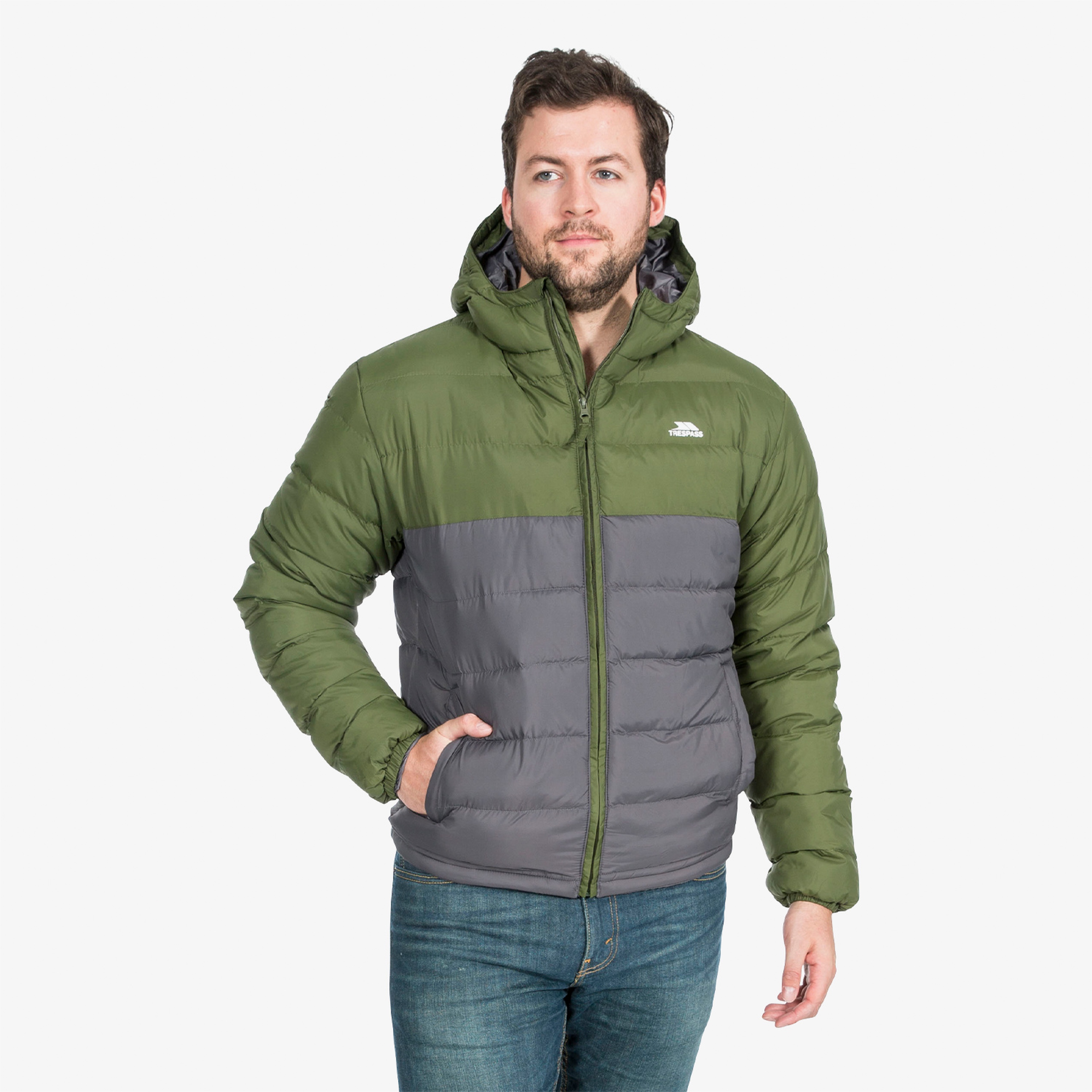 Trespass Oskar Padded Erkek Yeşil Outdoor Mont