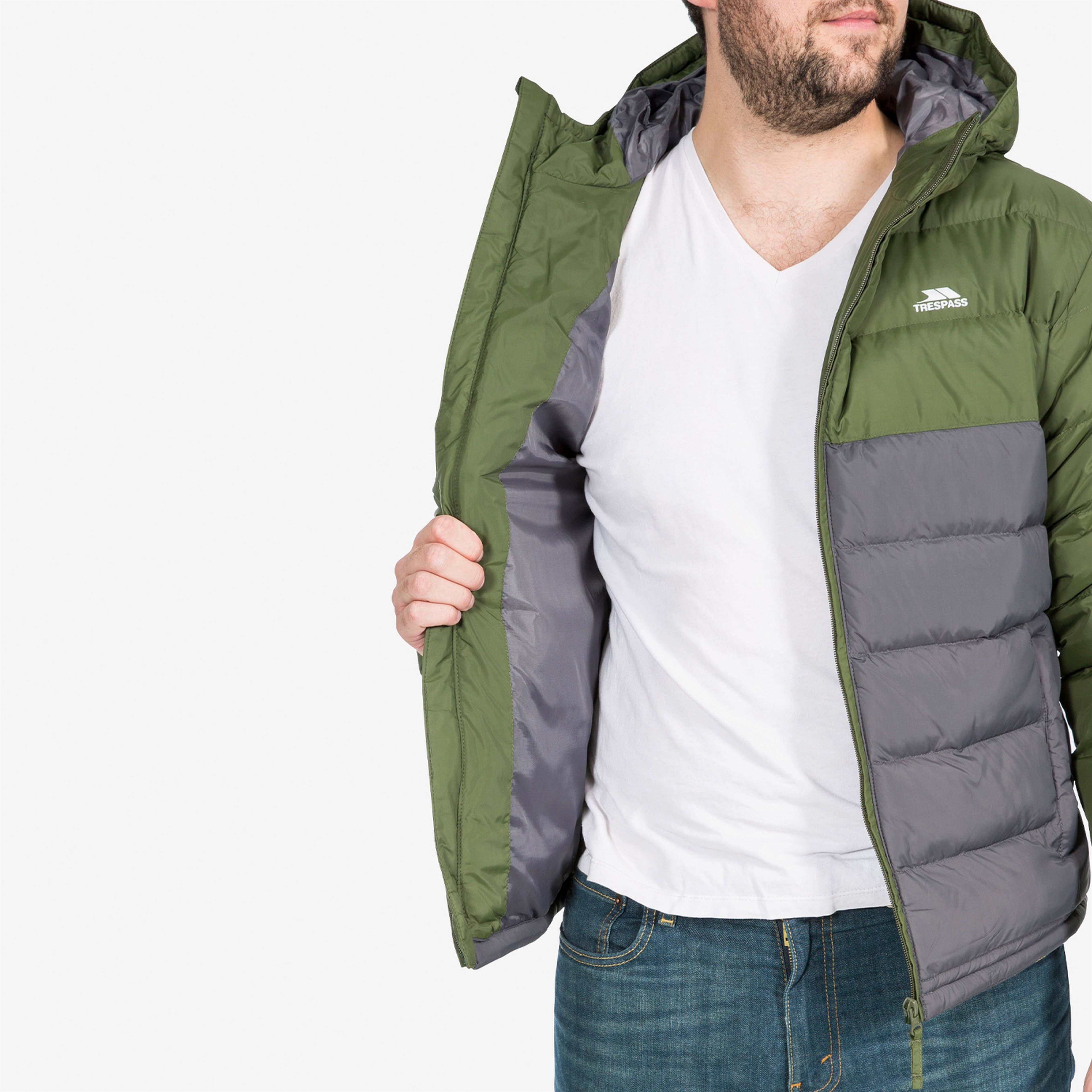 Trespass Oskar Padded Erkek Yeşil Outdoor Mont