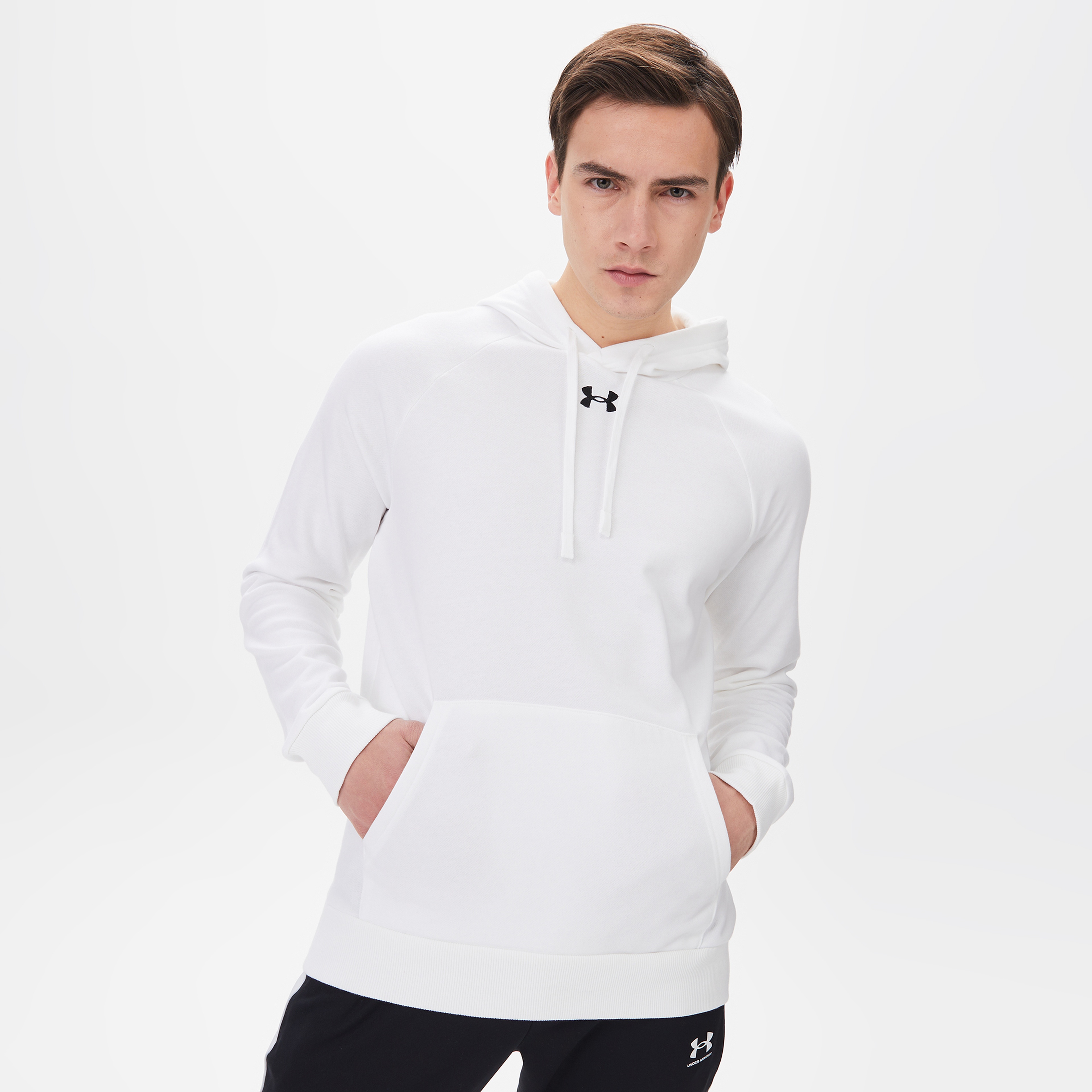 Under Armour Rival Fleece Erkek Beyaz Günlük Sweatshirt